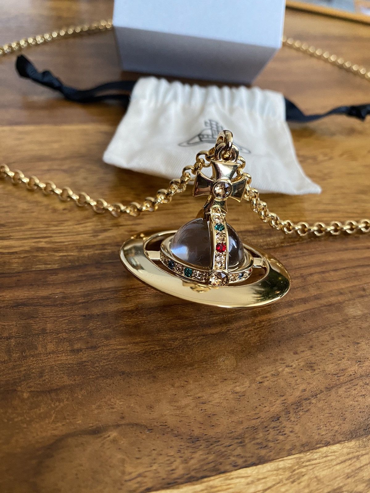 VIVIENNE WESTWOOD long orb pendent necklace
