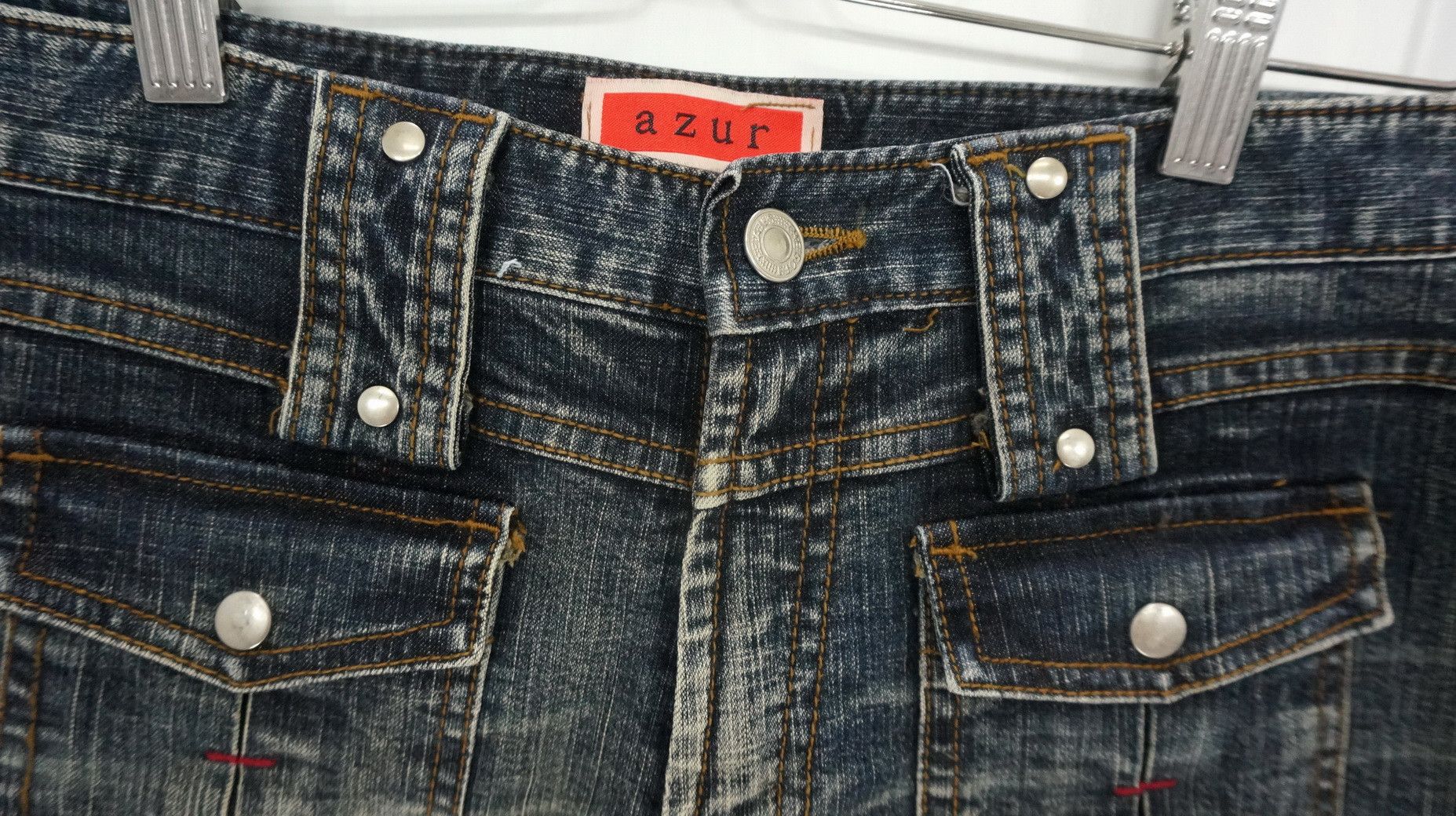 Japanese Brand Fire! Vintage AZUR Japan Flare Hysteric Vibes Womens Jeans Size 30" / US 8 / IT 44 - 4 Thumbnail