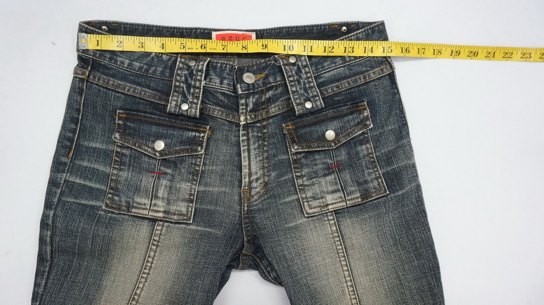 Japanese Brand Fire! Vintage AZUR Japan Flare Hysteric Vibes Womens Jeans Size 30" / US 8 / IT 44 - 12 Thumbnail