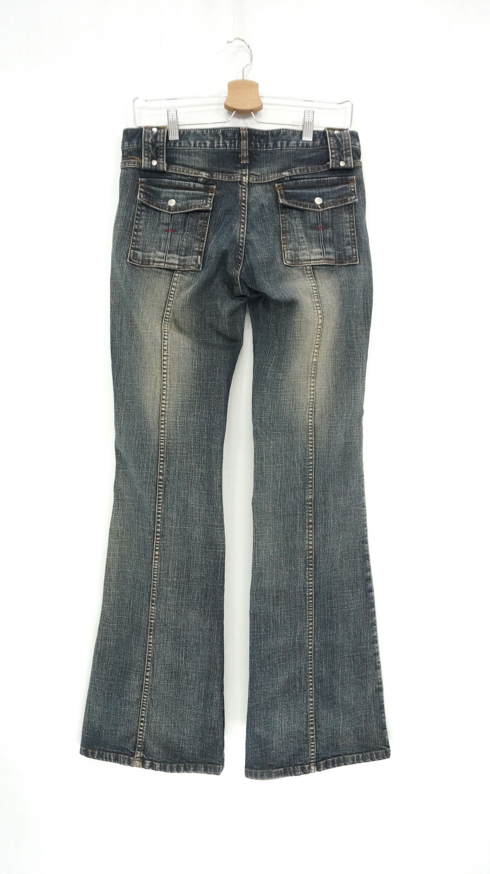Japanese Brand Fire! Vintage AZUR Japan Flare Hysteric Vibes Womens Jeans Size 30" / US 8 / IT 44 - 3 Thumbnail