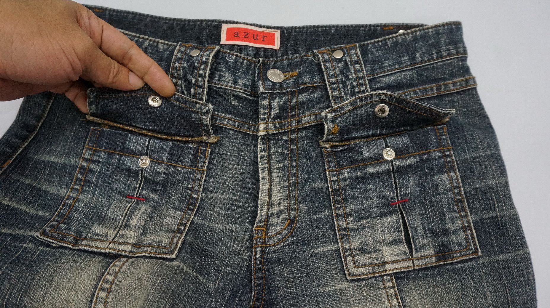 Japanese Brand Fire! Vintage AZUR Japan Flare Hysteric Vibes Womens Jeans Size 30" / US 8 / IT 44 - 21 Thumbnail