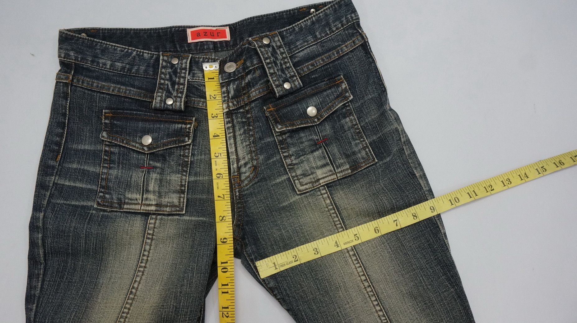Japanese Brand Fire! Vintage AZUR Japan Flare Hysteric Vibes Womens Jeans Size 30" / US 8 / IT 44 - 13 Thumbnail