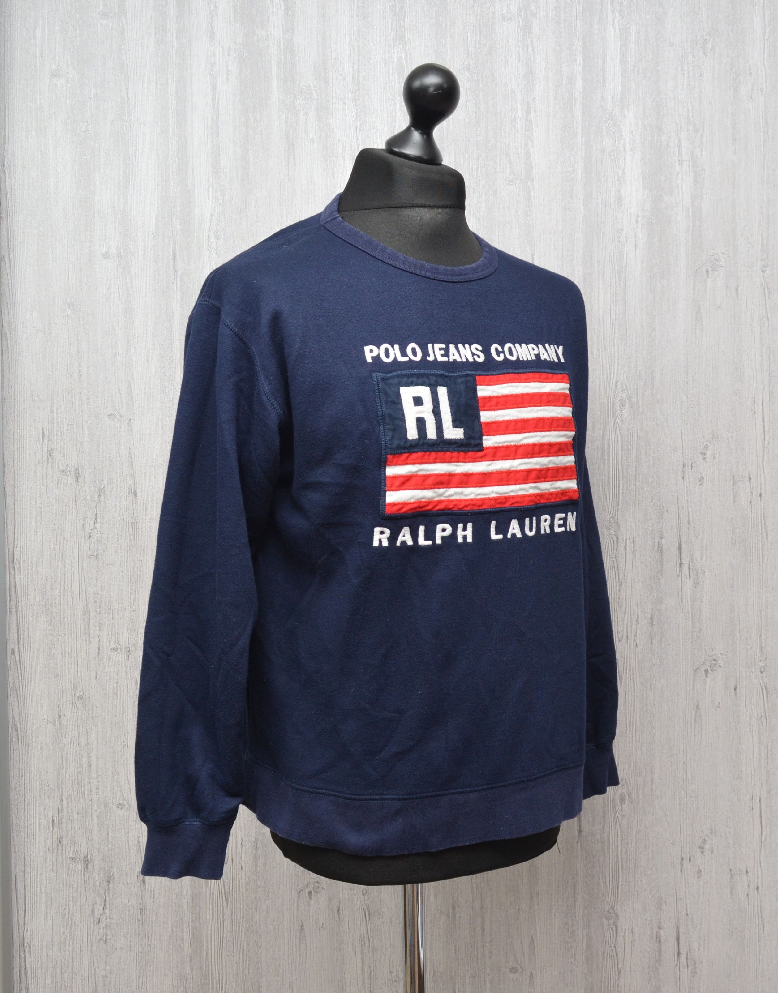 Polo Ralph Lauren × Ralph Lauren × Vintage Polo Jeans Company Ralph Lauren Sweatshirt Navy Small Size US S / EU 44-46 / 1 - 2 Thumbnail