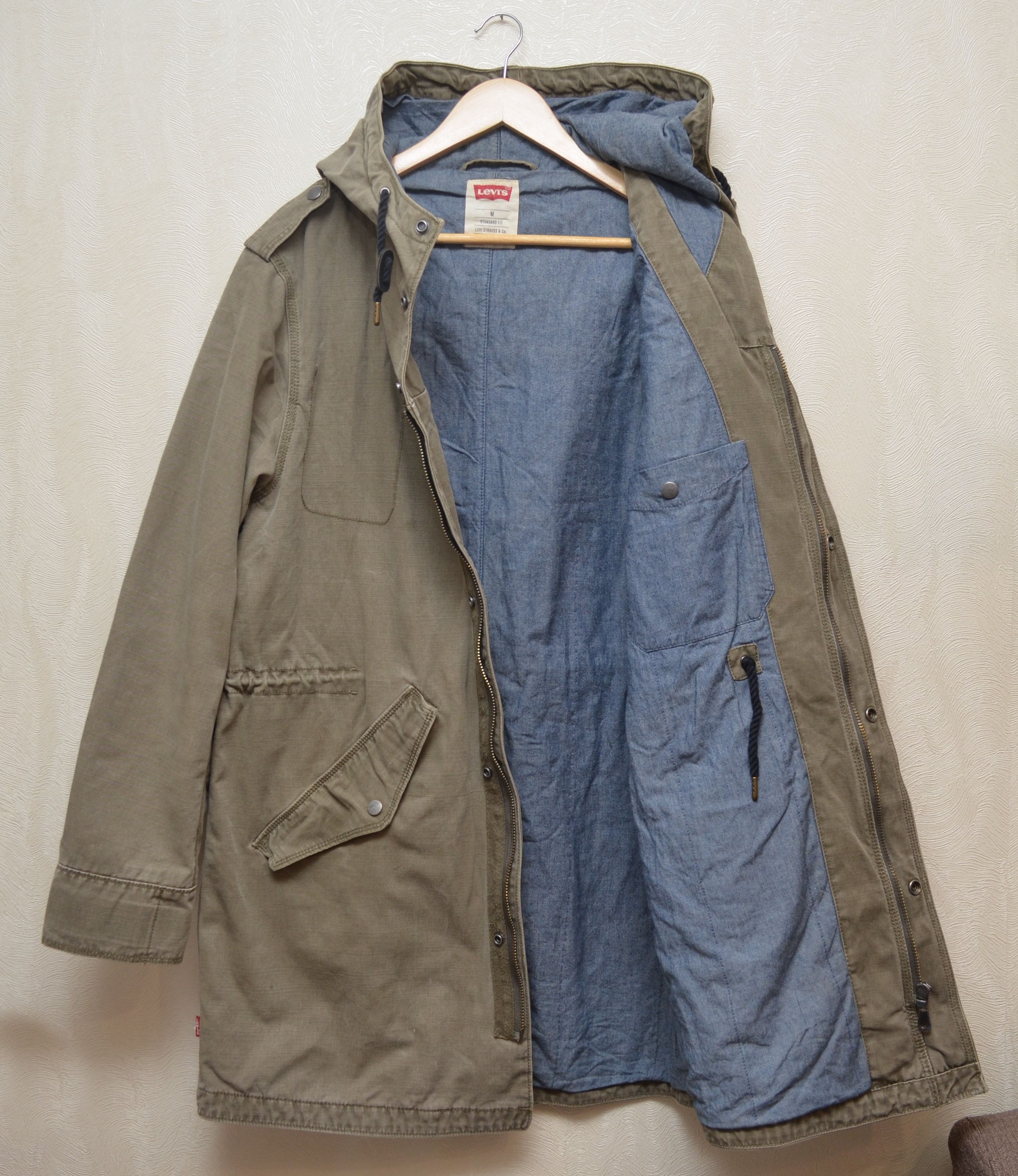 Levi's × Levi's Vintage Clothing × Vintage Levis Olive Parka Jacket Size M Hooded Vintage RARE Size US M / EU 48-50 / 2 - 10 Thumbnail