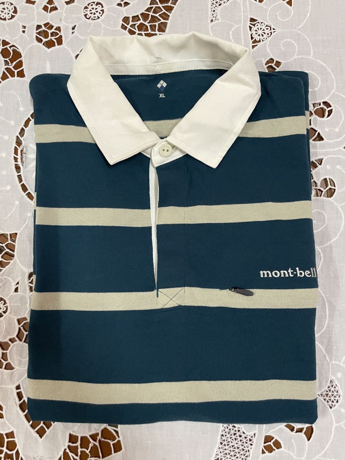 Montbell Archival Outdoor Clothing Montbell Rugby Polo style stripe Size US XL / EU 56 / 4 - 1 Thumbnail