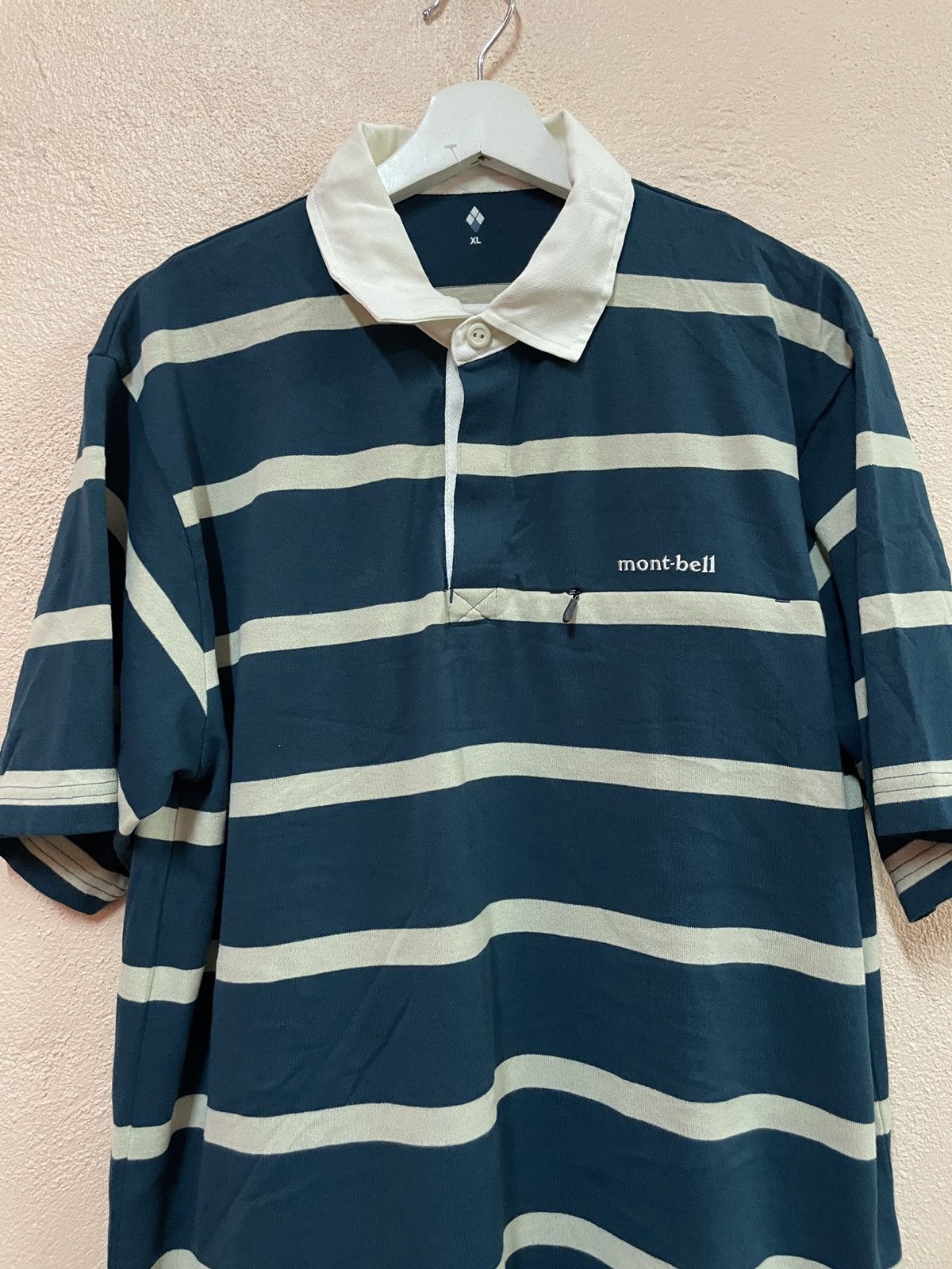 Montbell Archival Outdoor Clothing Montbell Rugby Polo style stripe Size US XL / EU 56 / 4 - 3 Thumbnail