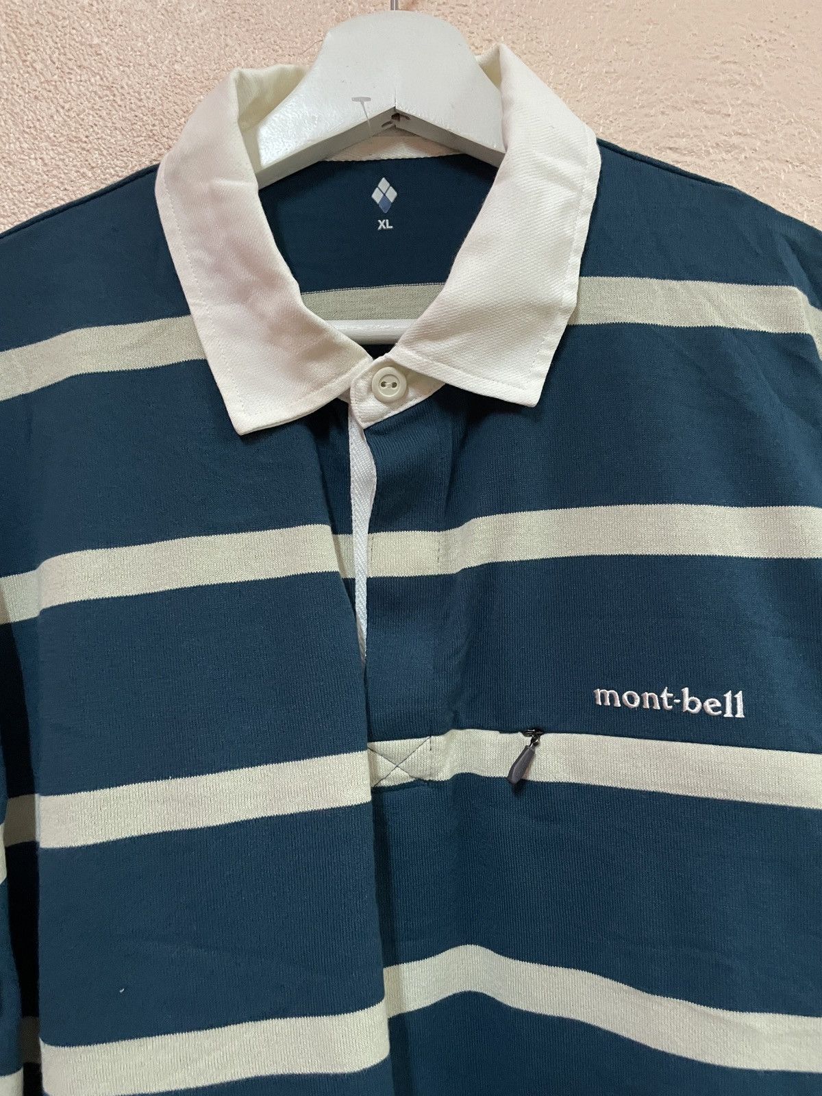 Montbell Archival Outdoor Clothing Montbell Rugby Polo style stripe Size US XL / EU 56 / 4 - 4 Thumbnail