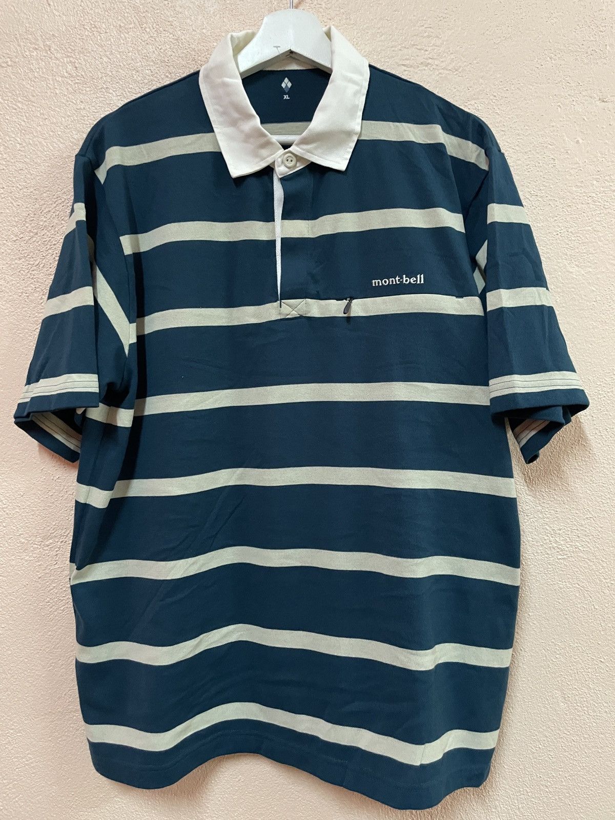 Montbell Archival Outdoor Clothing Montbell Rugby Polo style stripe Size US XL / EU 56 / 4 - 5 Thumbnail