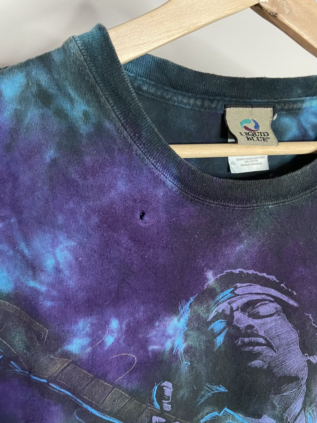 Jimi Hendrix × Liquid Blue × Vintage VINTAGE JIMI HENDRIX X LIQUID BLUE💔 Size US XL / EU 56 / 4 - 5 Thumbnail