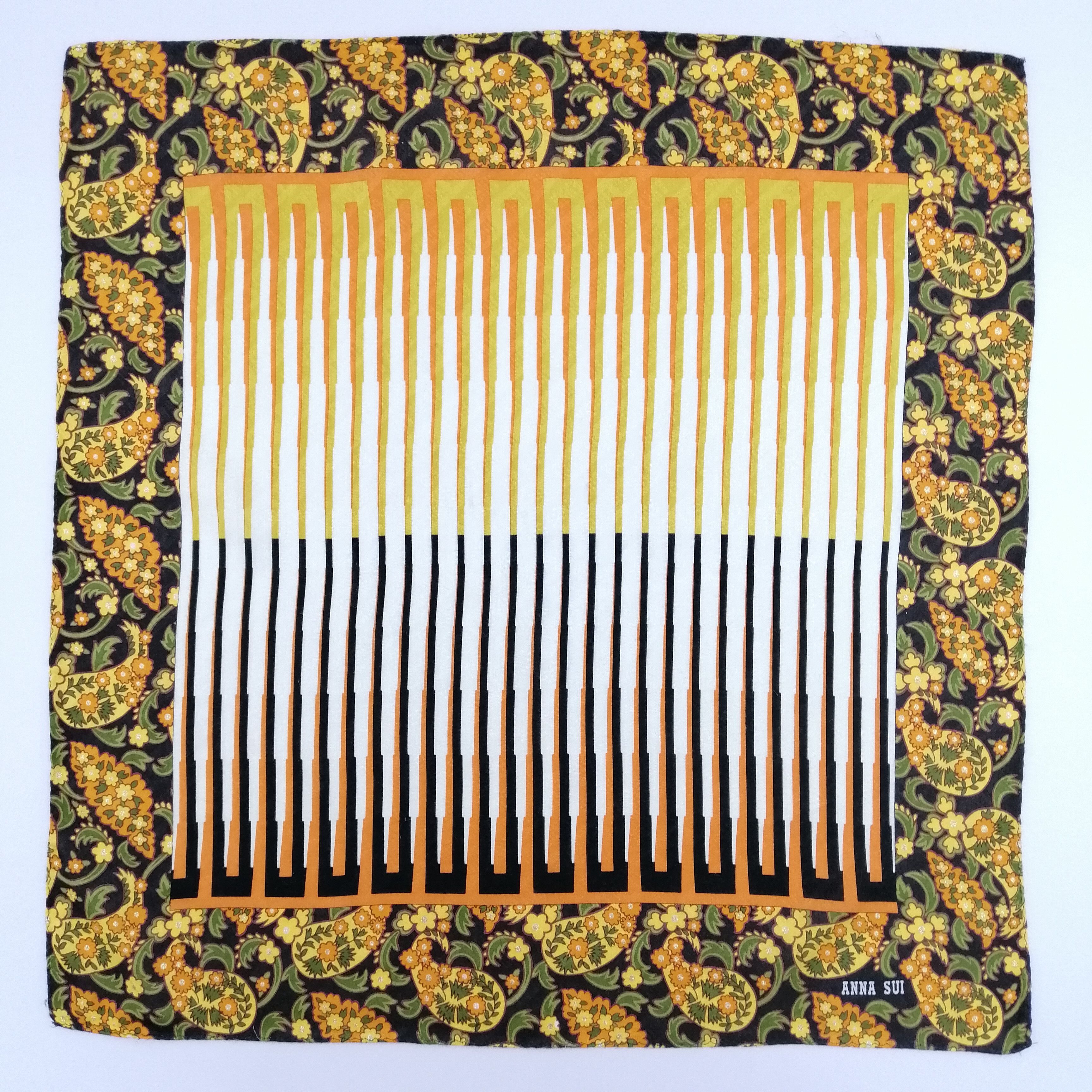 Anna Sui × Vintage Anna Sui Handkerchief/Neckerchief/Bandana-KD2487 Size ONE SIZE - 2 Thumbnail