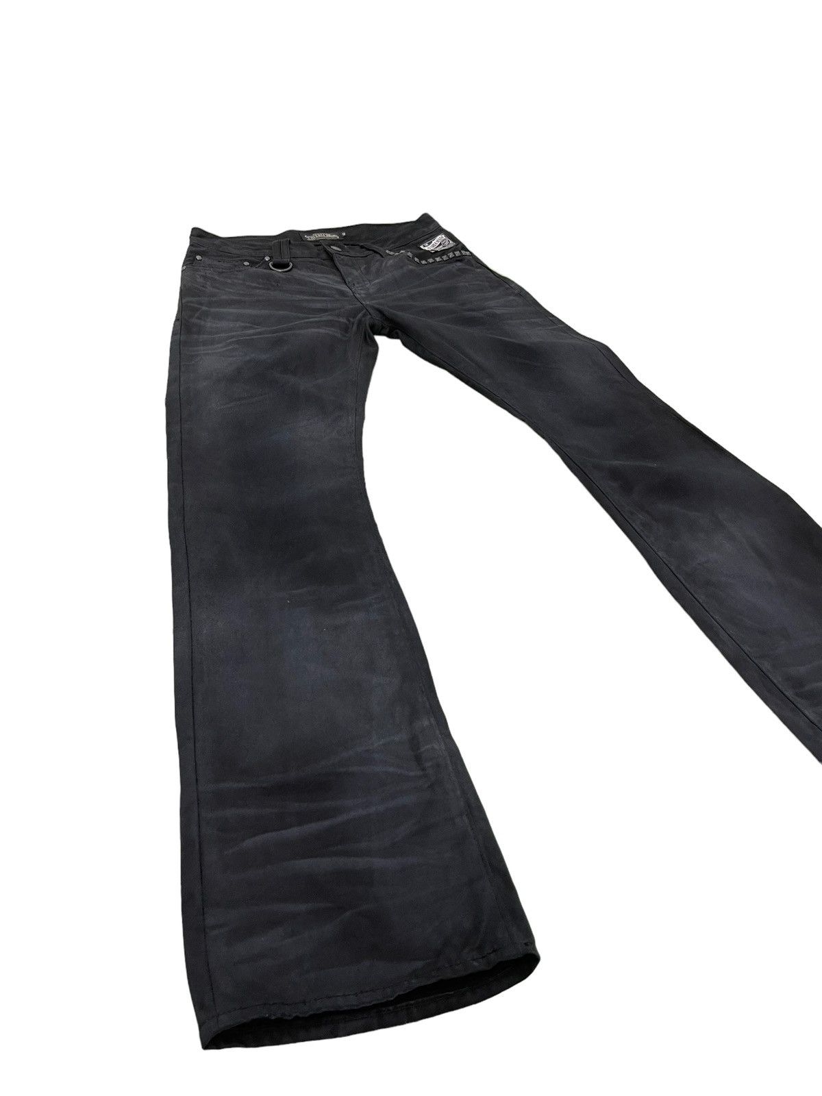 Image of Hysteric Glamour Flare Jeans Cavaria Faded Clawmark Boot Cut 15 in Faded Black, Men's (Size 30)