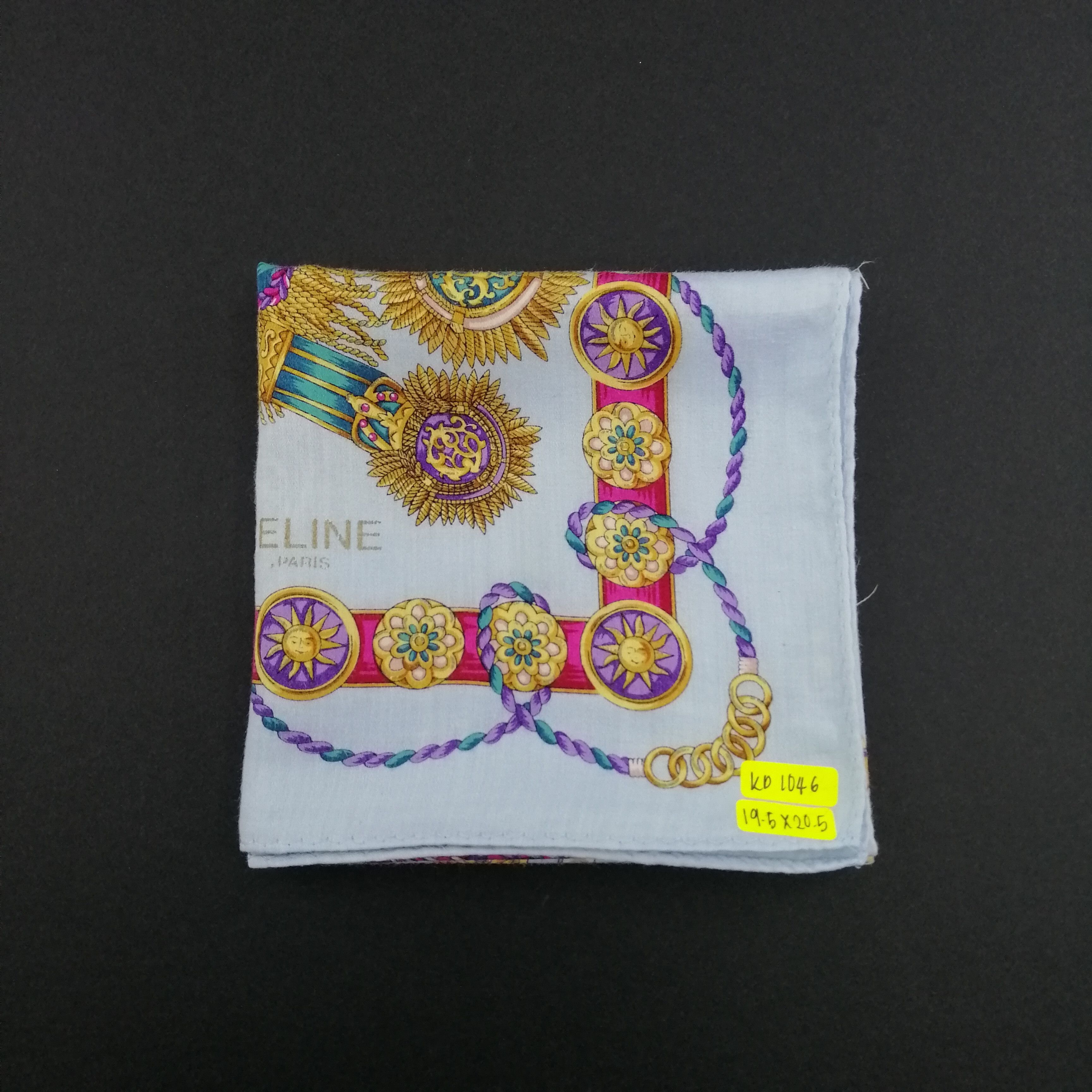Celine × Vintage Celine Handkerchief/Neckerchief/Bandana-KD1046 Size ONE SIZE - 5 Thumbnail