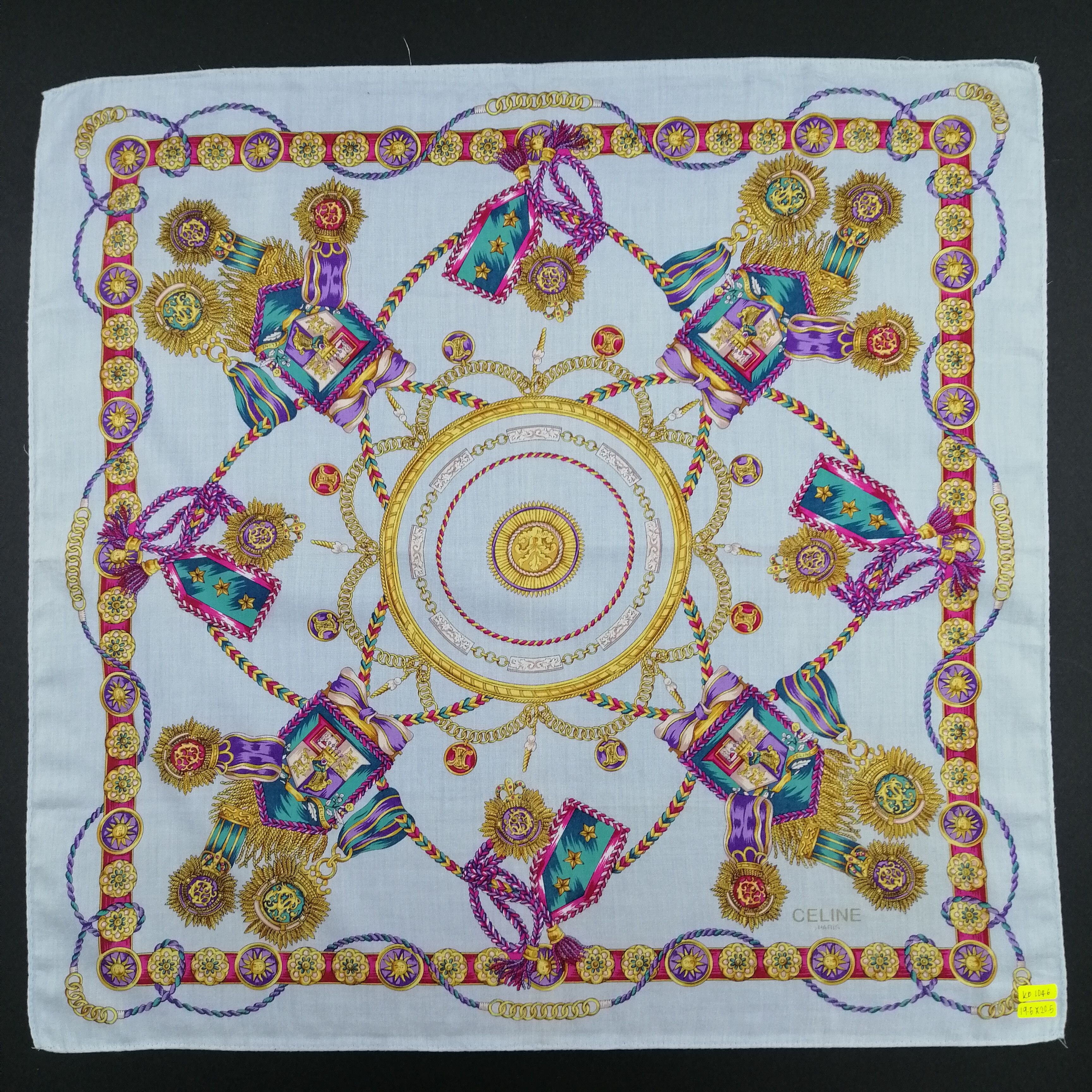 Celine × Vintage Celine Handkerchief/Neckerchief/Bandana-KD1046 Size ONE SIZE - 2 Thumbnail