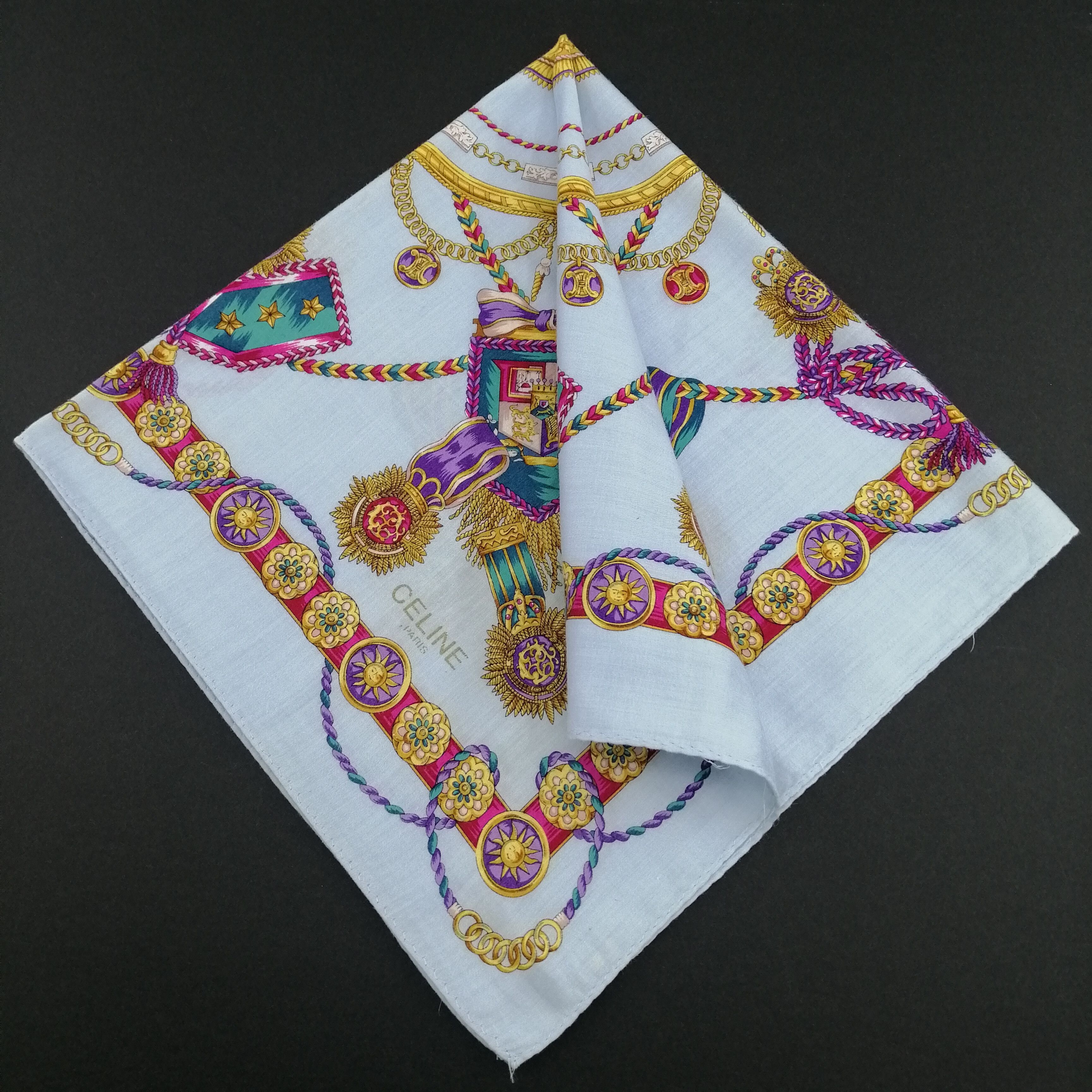 Celine × Vintage Celine Handkerchief/Neckerchief/Bandana-KD1046 Size ONE SIZE - 1 Thumbnail