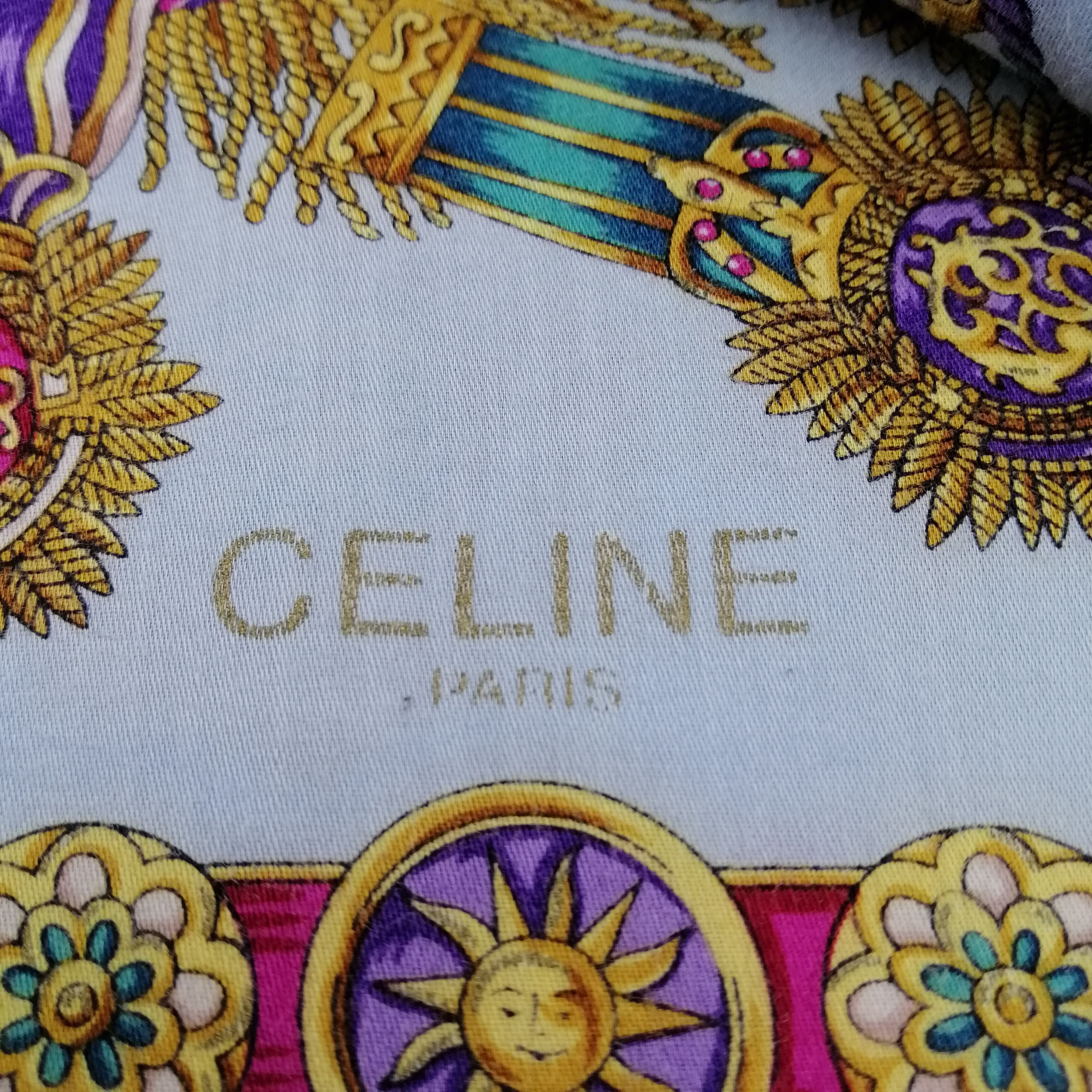Celine × Vintage Celine Handkerchief/Neckerchief/Bandana-KD1046 Size ONE SIZE - 3 Thumbnail