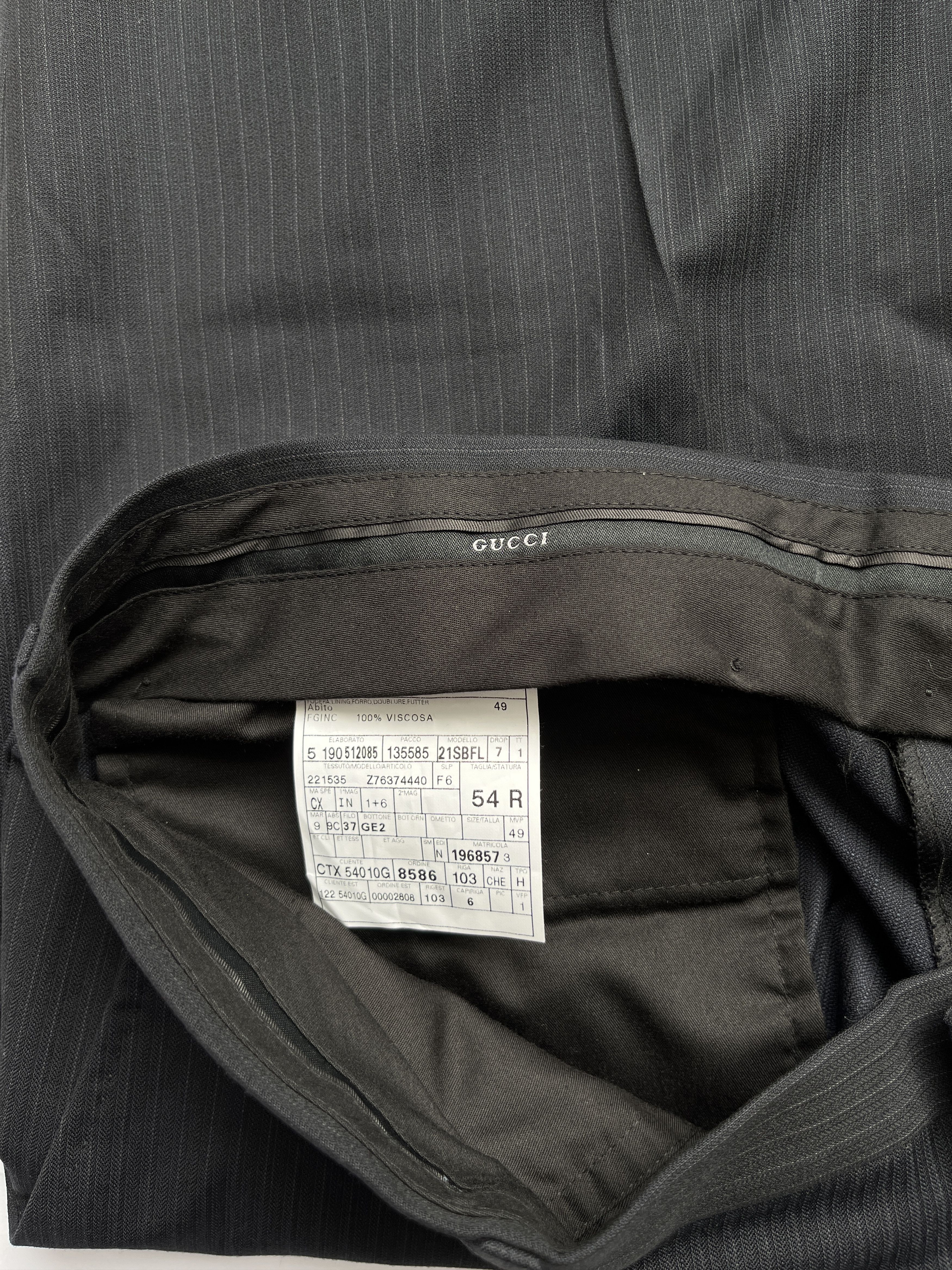 Gucci ⚡️QUICK SALE⚡️Gucci Black with Pinstipe Pants Trousers Size US 38 / EU 54 - 4 Thumbnail