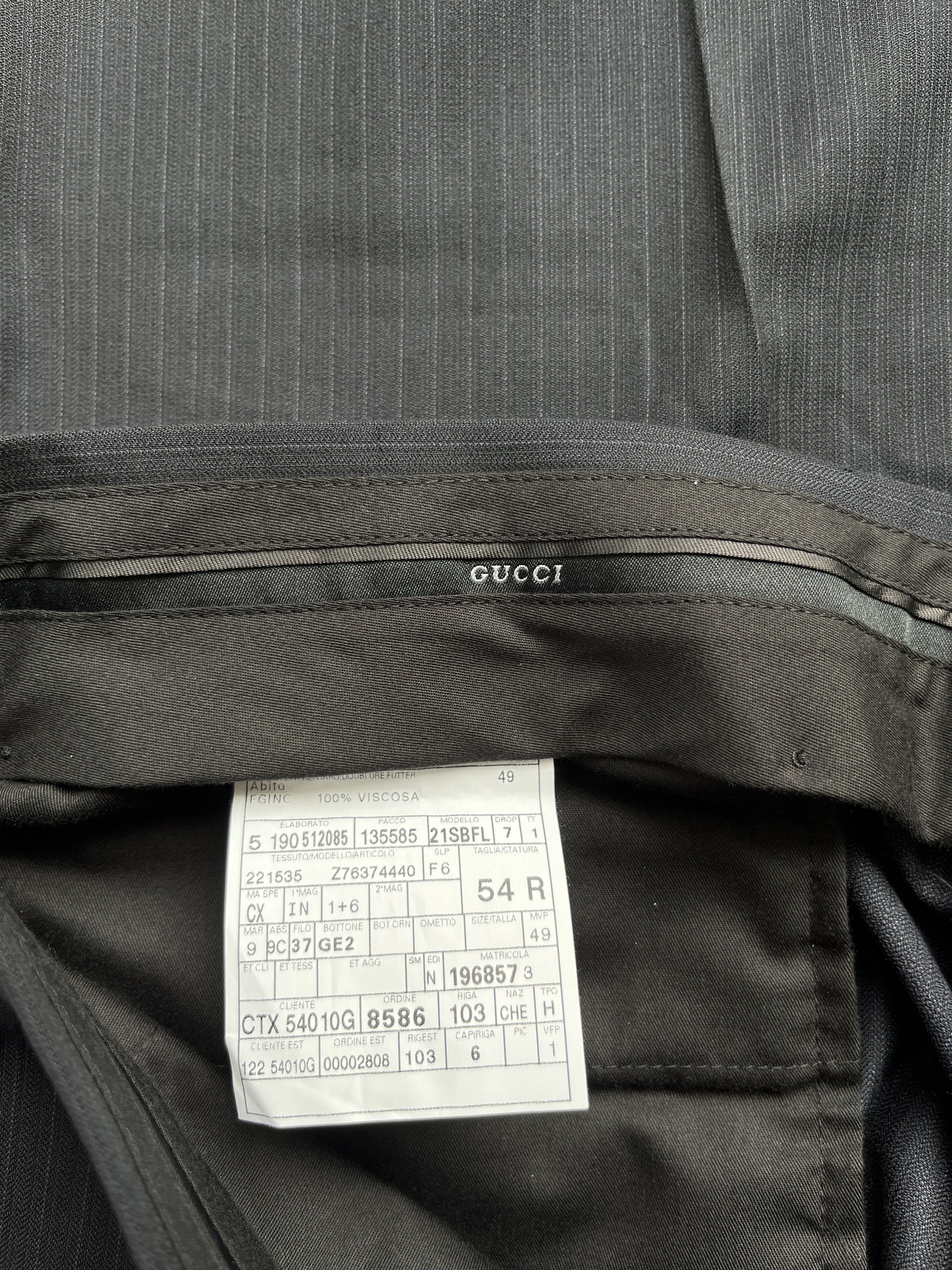 Gucci ⚡️QUICK SALE⚡️Gucci Black with Pinstipe Pants Trousers Size US 38 / EU 54 - 3 Thumbnail
