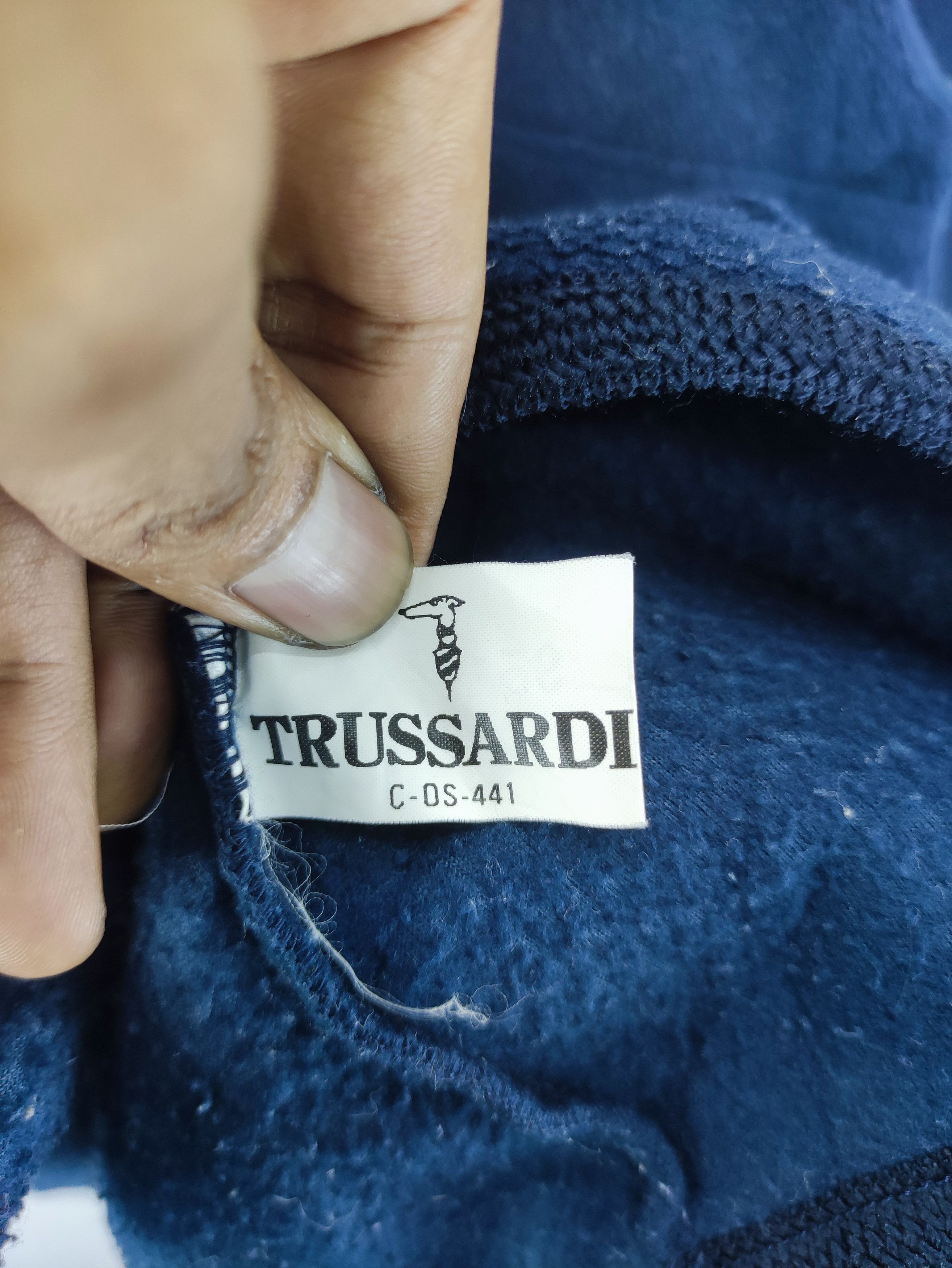 Trussardi Vintage Trussardi Fleece Sweater Polo Size US L / EU 52-54 / 3 - 6 Thumbnail