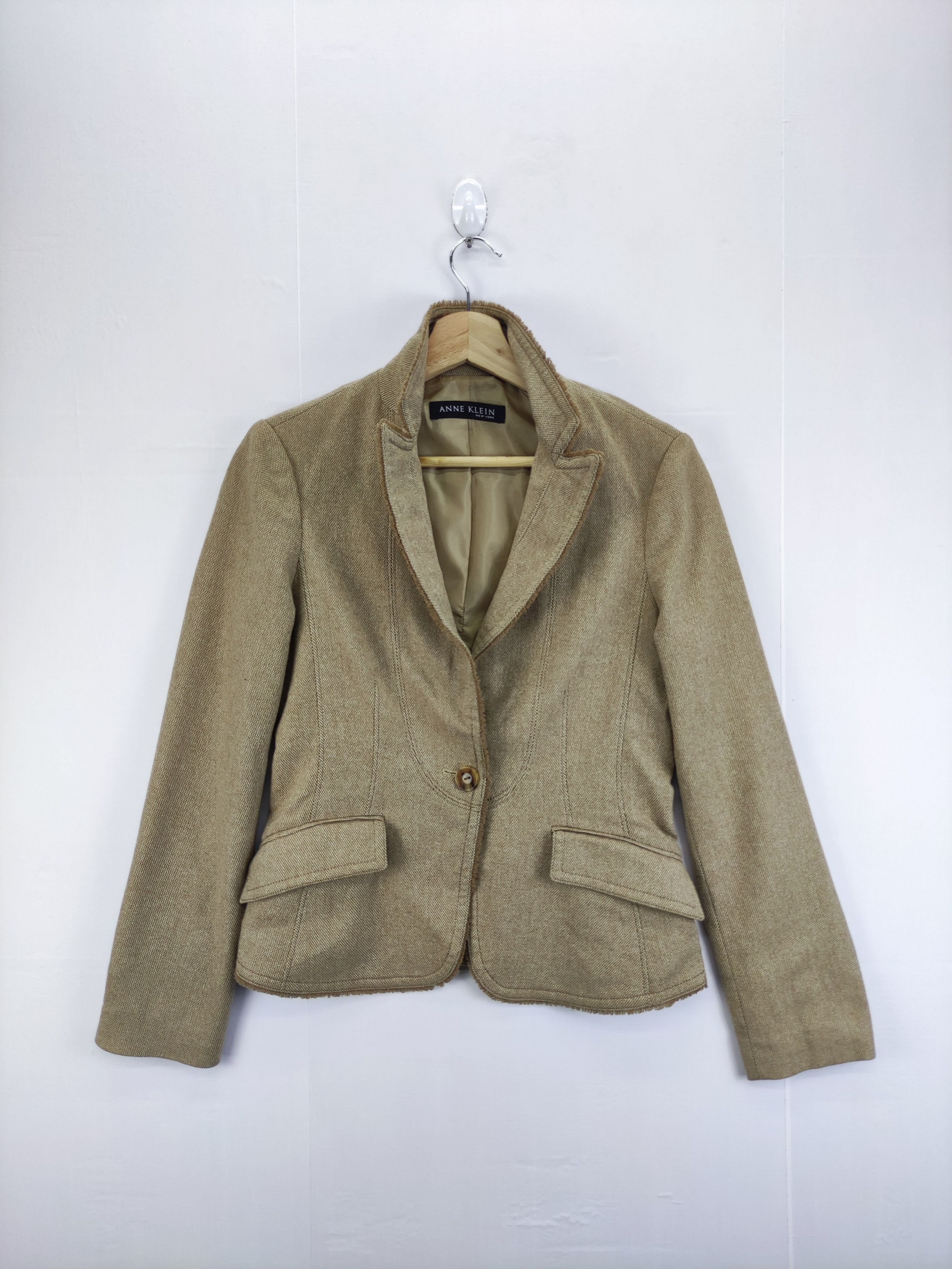 Anne Klein Vintage Anna Klien Cropped Coat Blazer Jacket Size XXS / US 00 / IT 34 - 1 Thumbnail