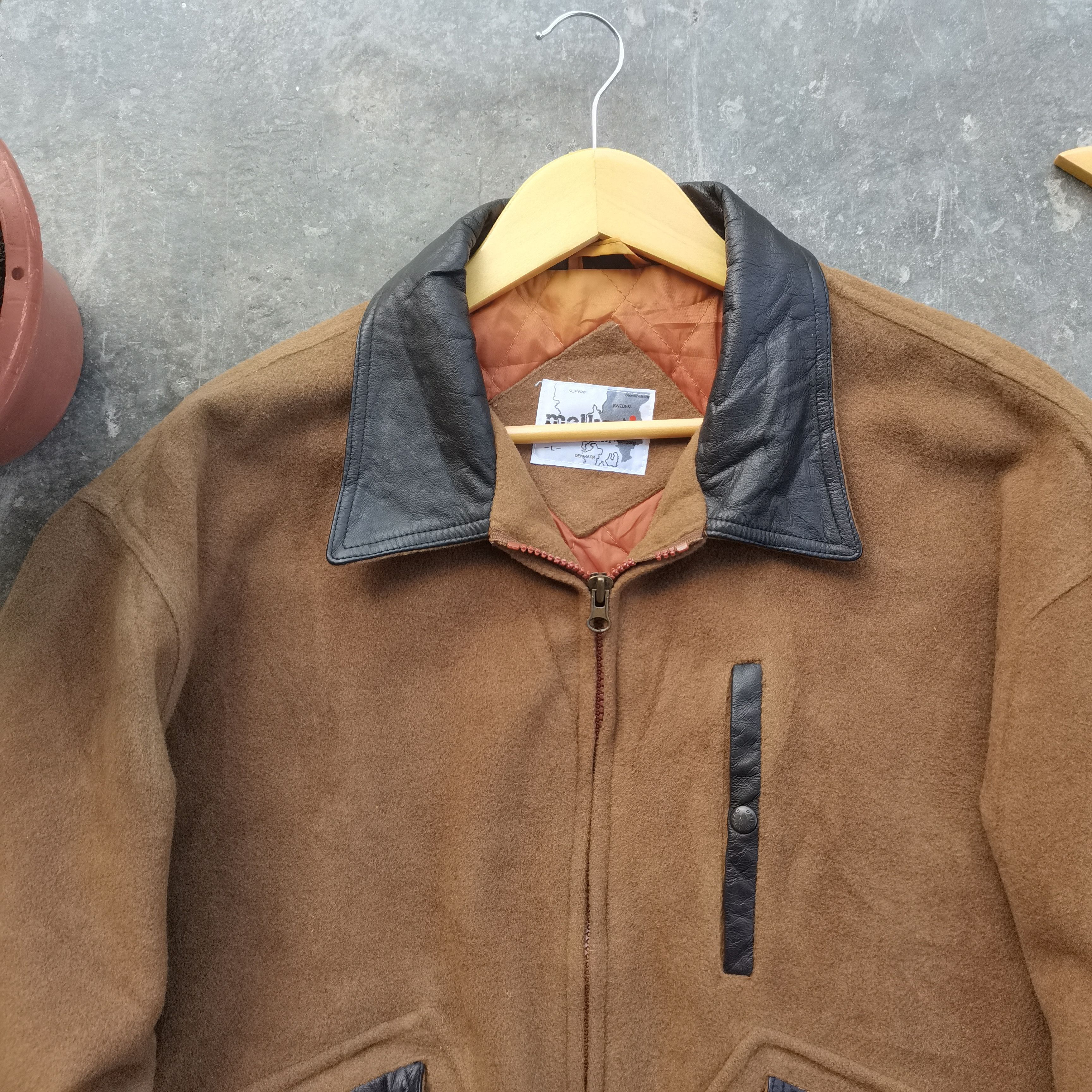 Vintage OFFER🔥Vintage Melka Sweden Bombers Style Wool Jacket Size US L / EU 52-54 / 3 - 5 Thumbnail
