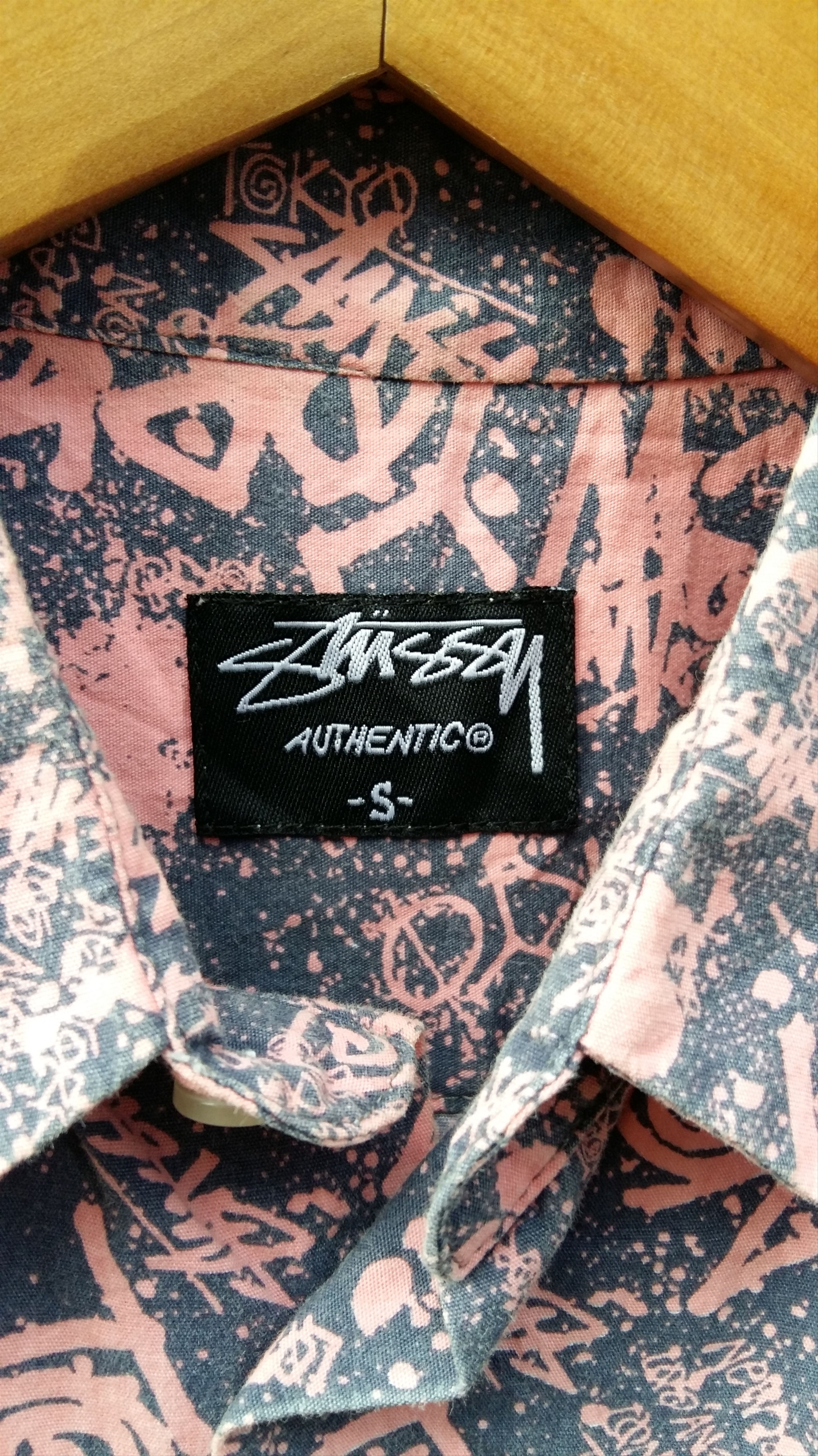 RARE!!! Vintage Stussy Fullprint Button Up Shirt