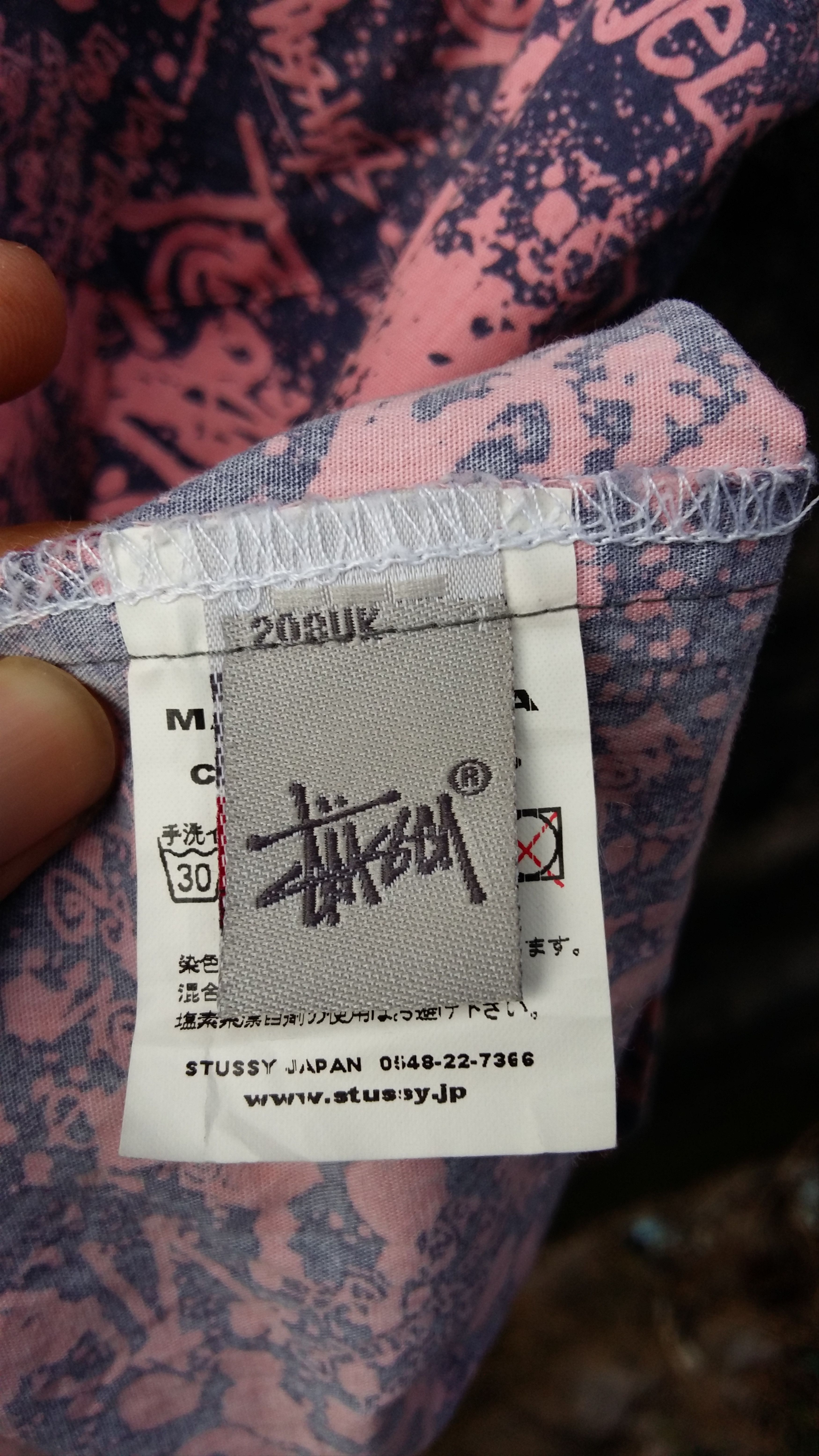 RARE!!! Vintage Stussy Fullprint Button Up Shirt