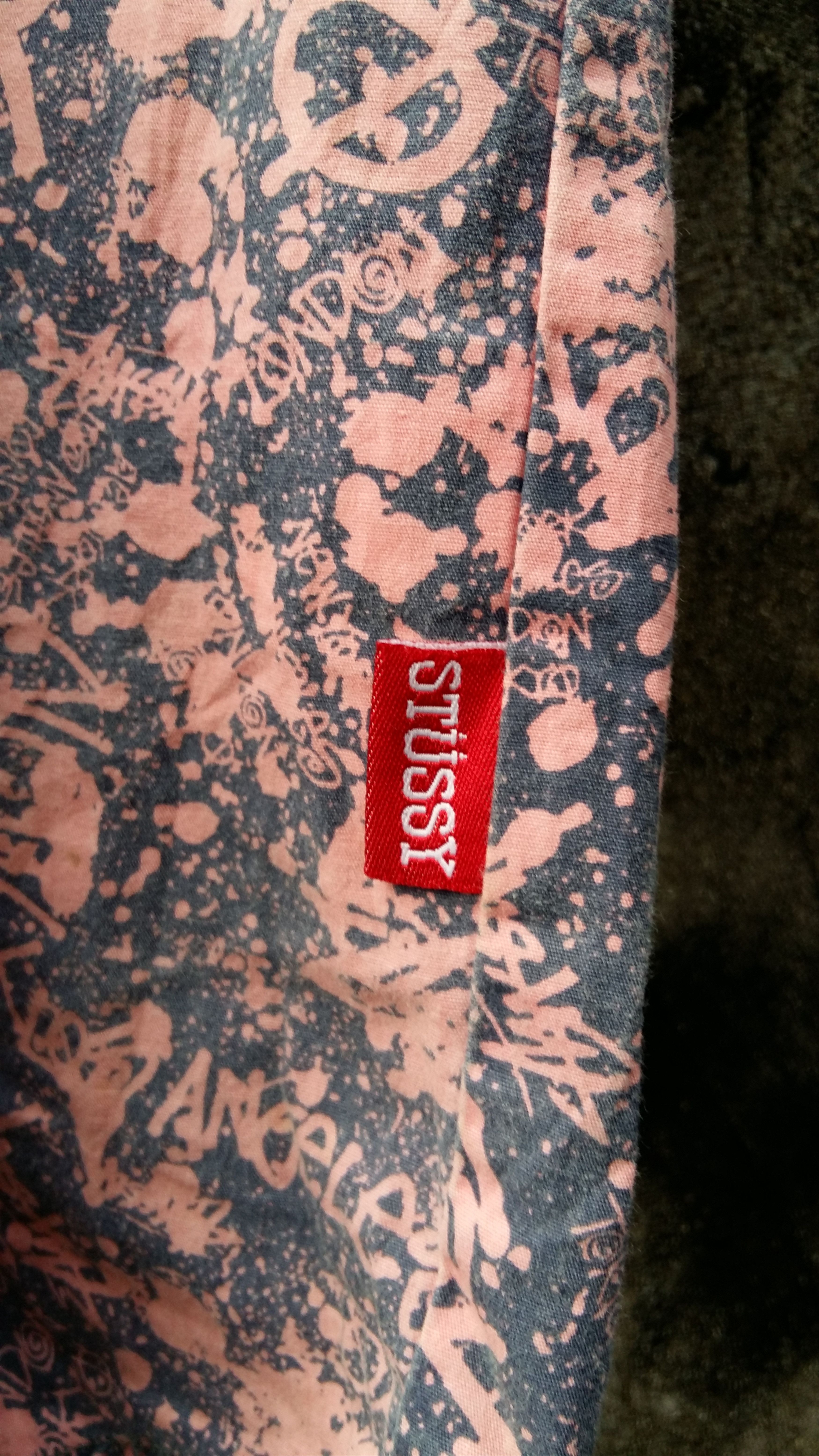 RARE!!! Vintage Stussy Fullprint Button Up Shirt