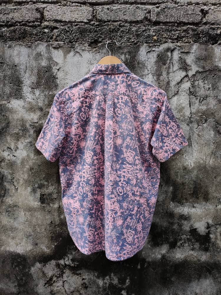 RARE!!! Vintage Stussy Fullprint Button Up Shirt