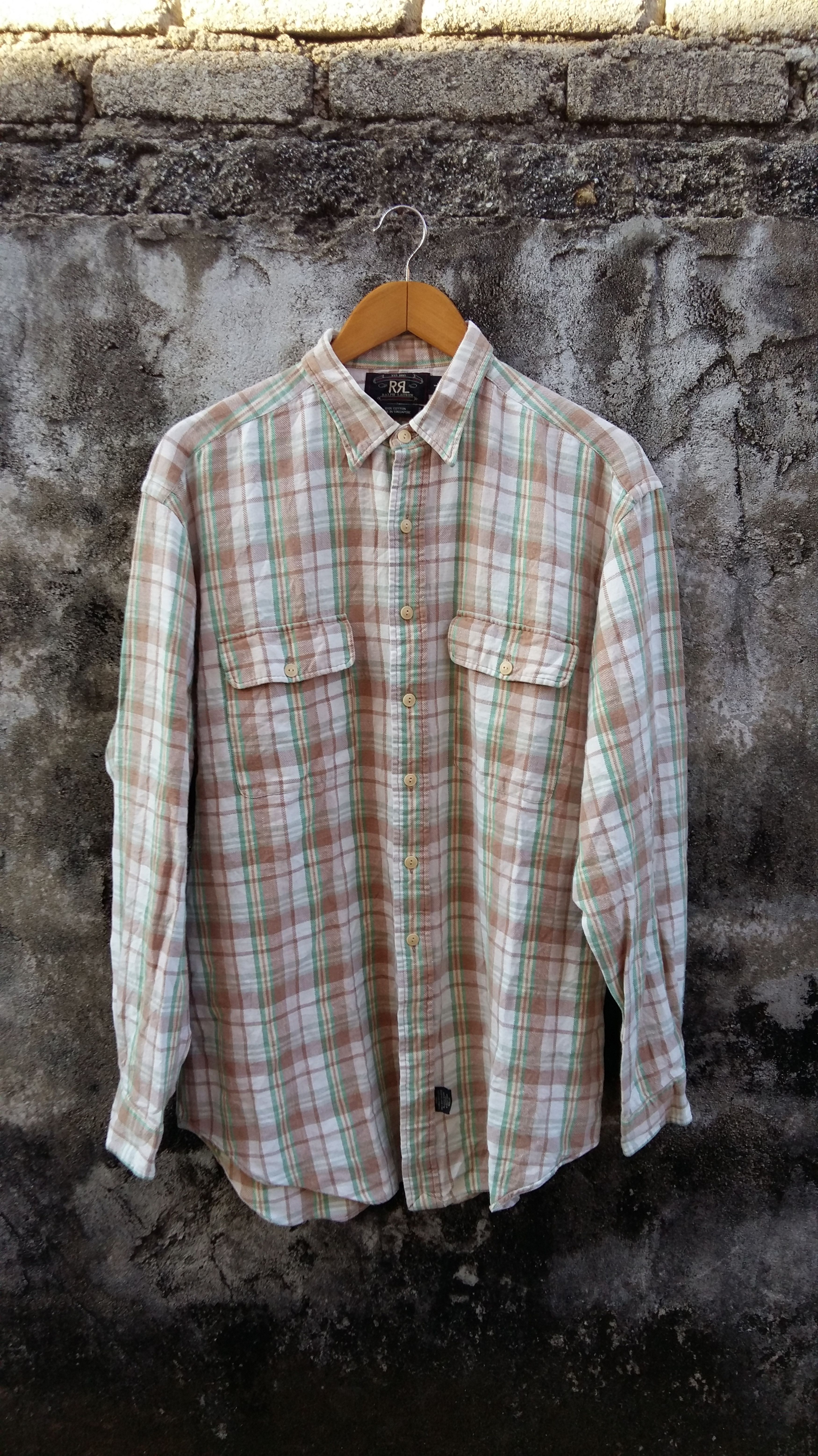 RRL Ralph Lauren × Ralph Lauren × Vintage Rare🔥Vintage RRL Ralph Lauren Flannel Button Up Shirt Size US XL / EU 56 / 4 - 1 Thumbnail