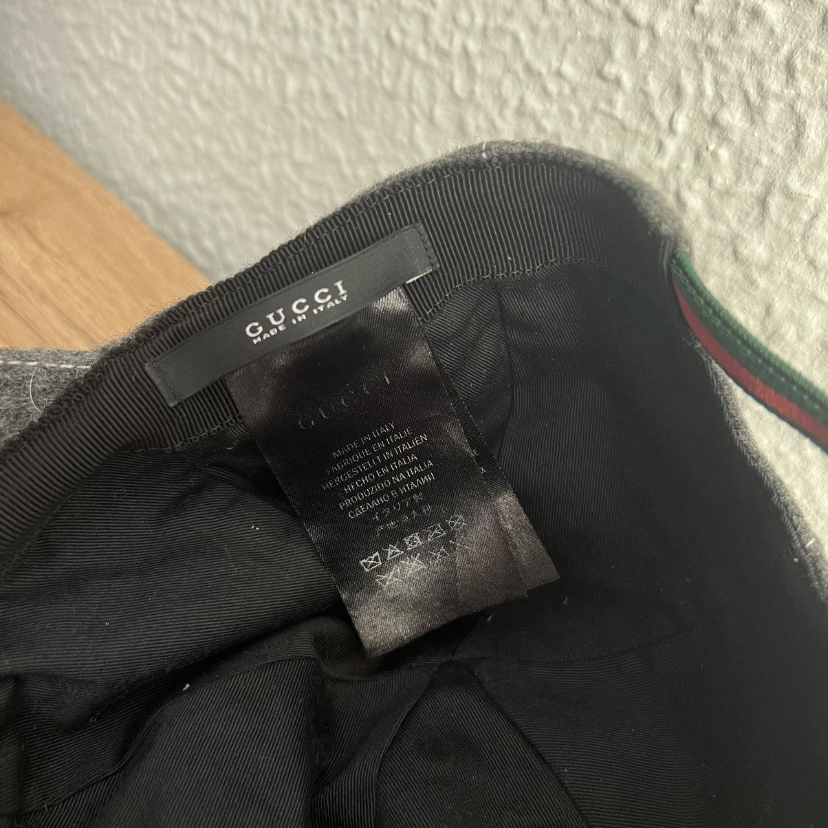Gucci Gucci Hat Grey White Logo GG Fullcap Size ONE SIZE - 7 Thumbnail