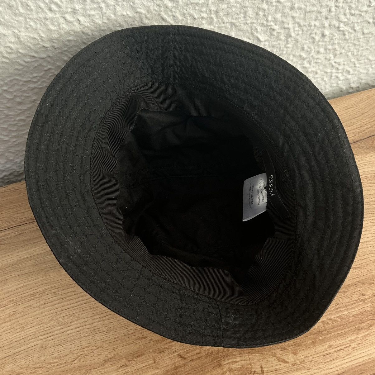 Gucci Gucci Bucket Hat Monogram Black Size ONE SIZE - 4 Thumbnail