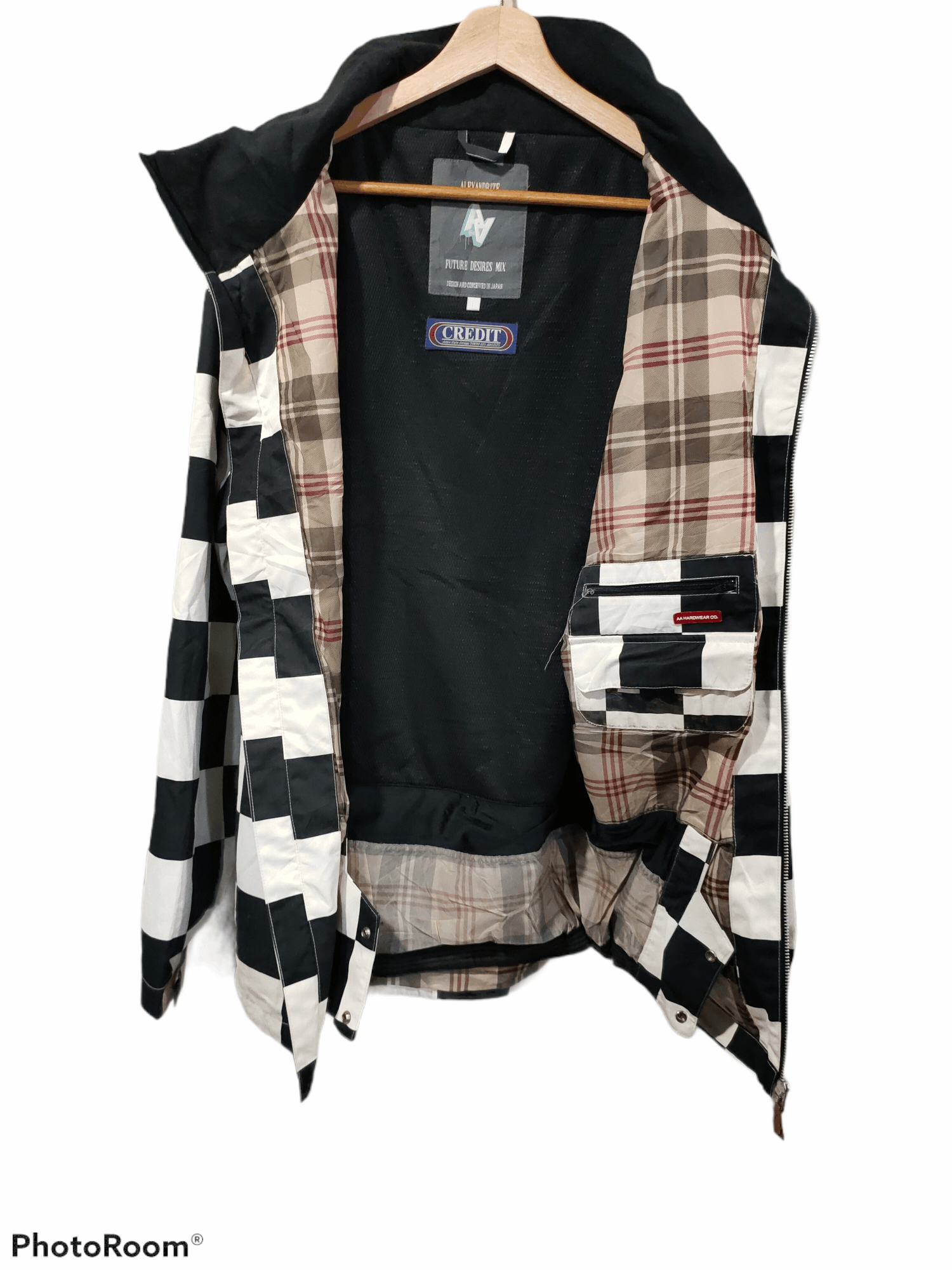 Alexandrite future desires mix zipper jacket checkerboard