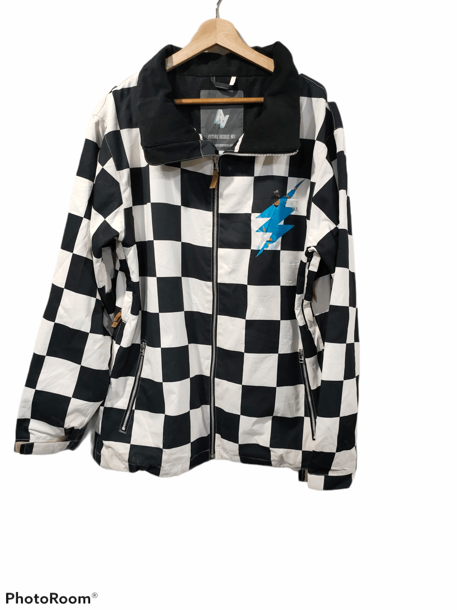 Alexandrite future desires mix zipper jacket checkerboard