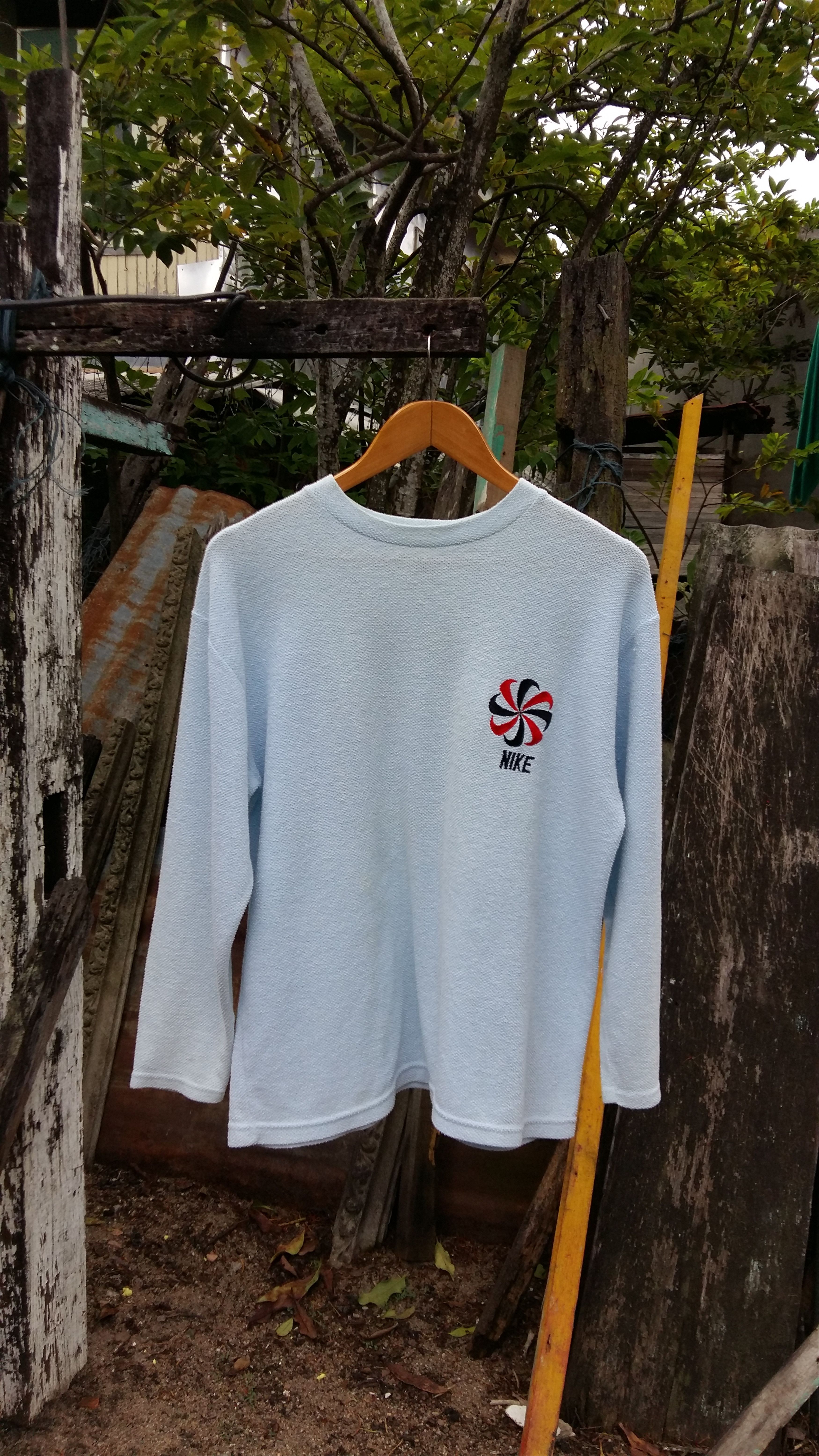 Nike × Vintage Rare!! Vintage Nike Pinwheel Embroidery Longsleeve Shirt. Size US M / EU 48-50 / 2 - 2 Thumbnail