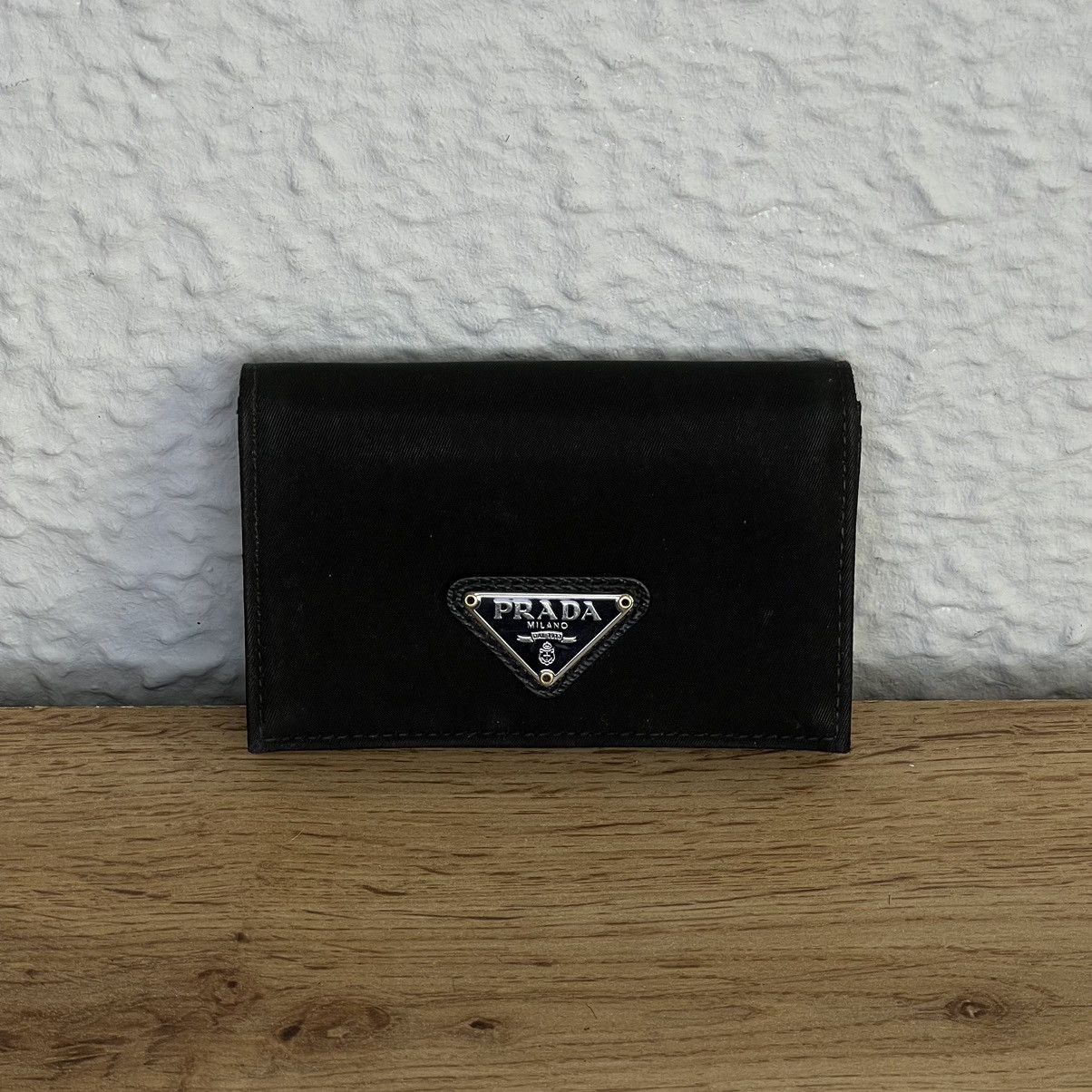 Prada Black Wallet Leather Prada Traingle Logo Size ONE SIZE - 1 Thumbnail