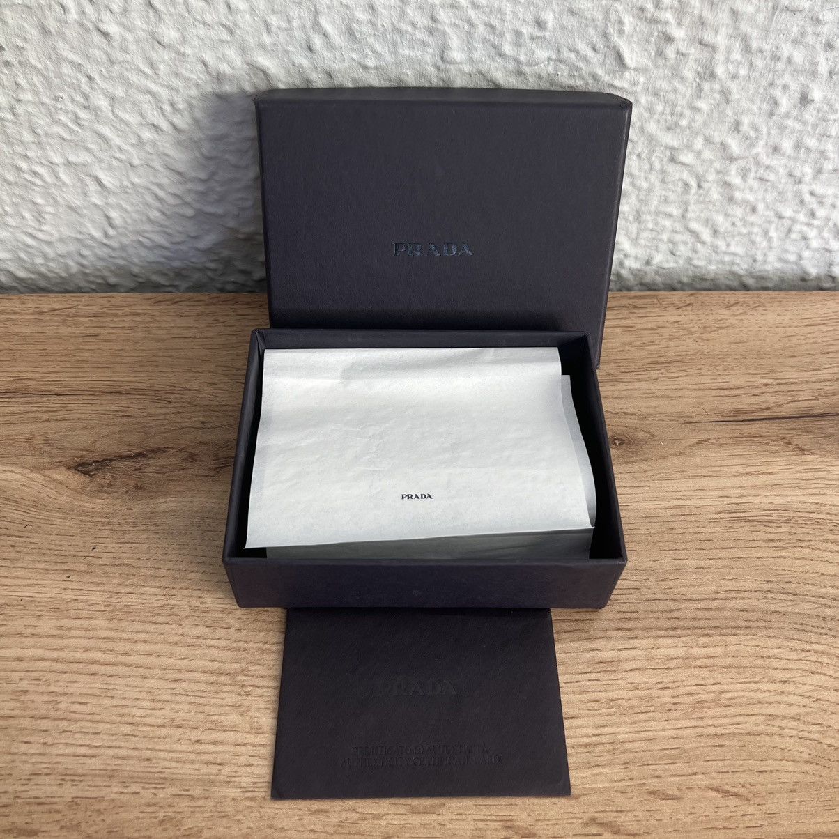 Prada Black Wallet Leather Prada Traingle Logo Size ONE SIZE - 7 Thumbnail