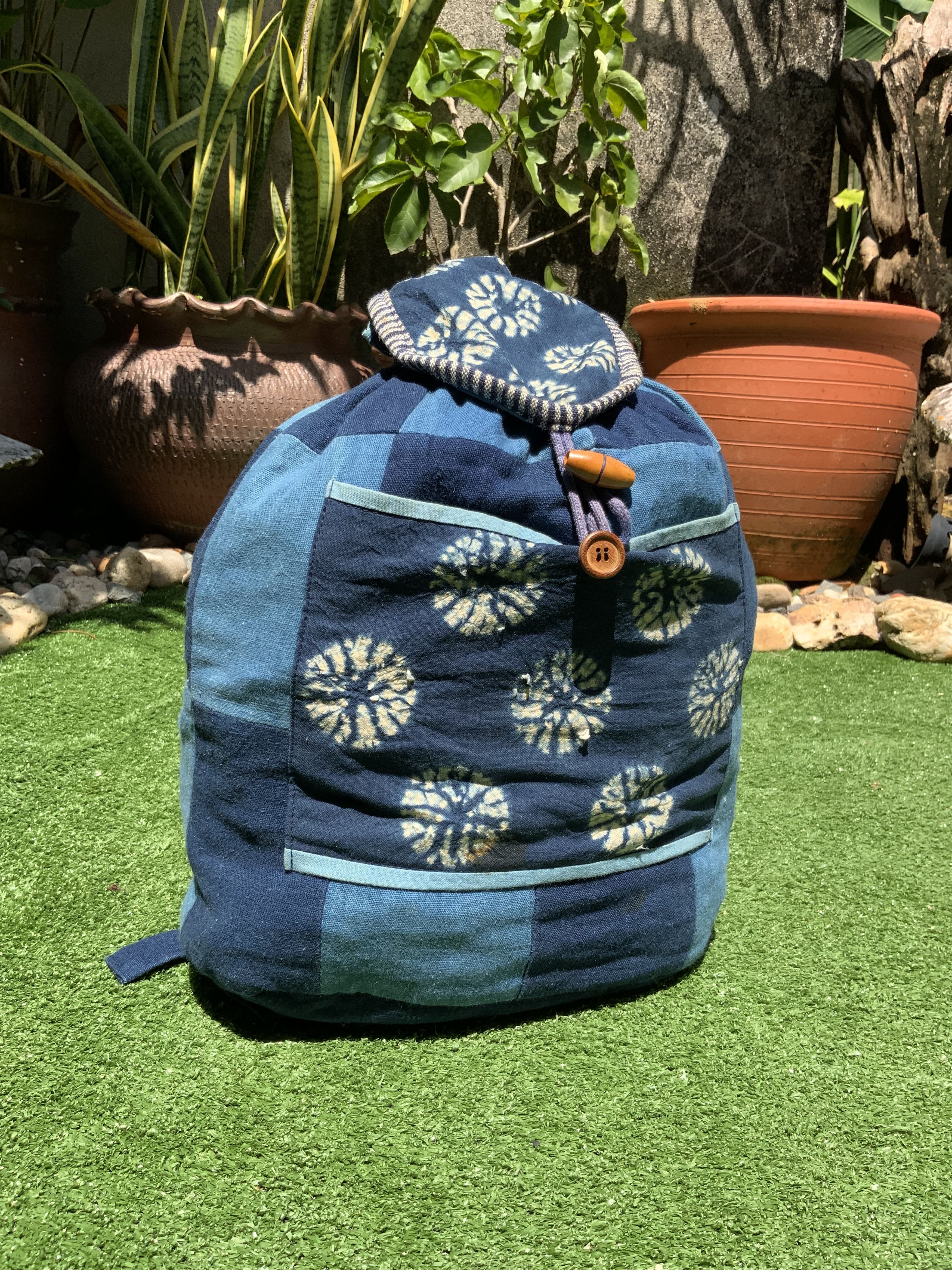 Japanese Brand Boro / Sashiko Style Patchwork Japanese Bagpack Size ONE SIZE - 1 Thumbnail