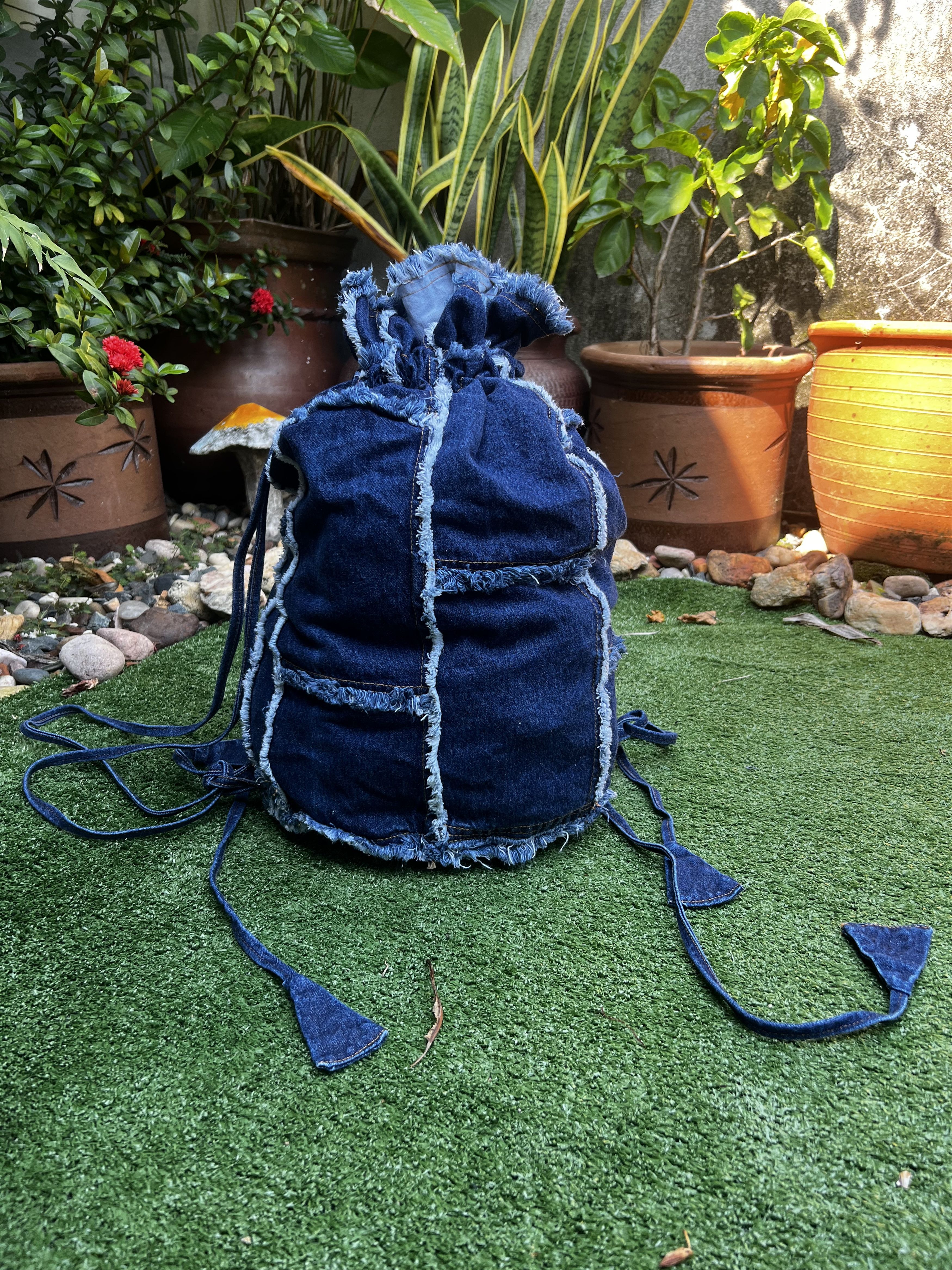 Japanese Brand Third wave of Panther Patchwork Fur Denim Bagpack Size ONE SIZE - 1 Thumbnail