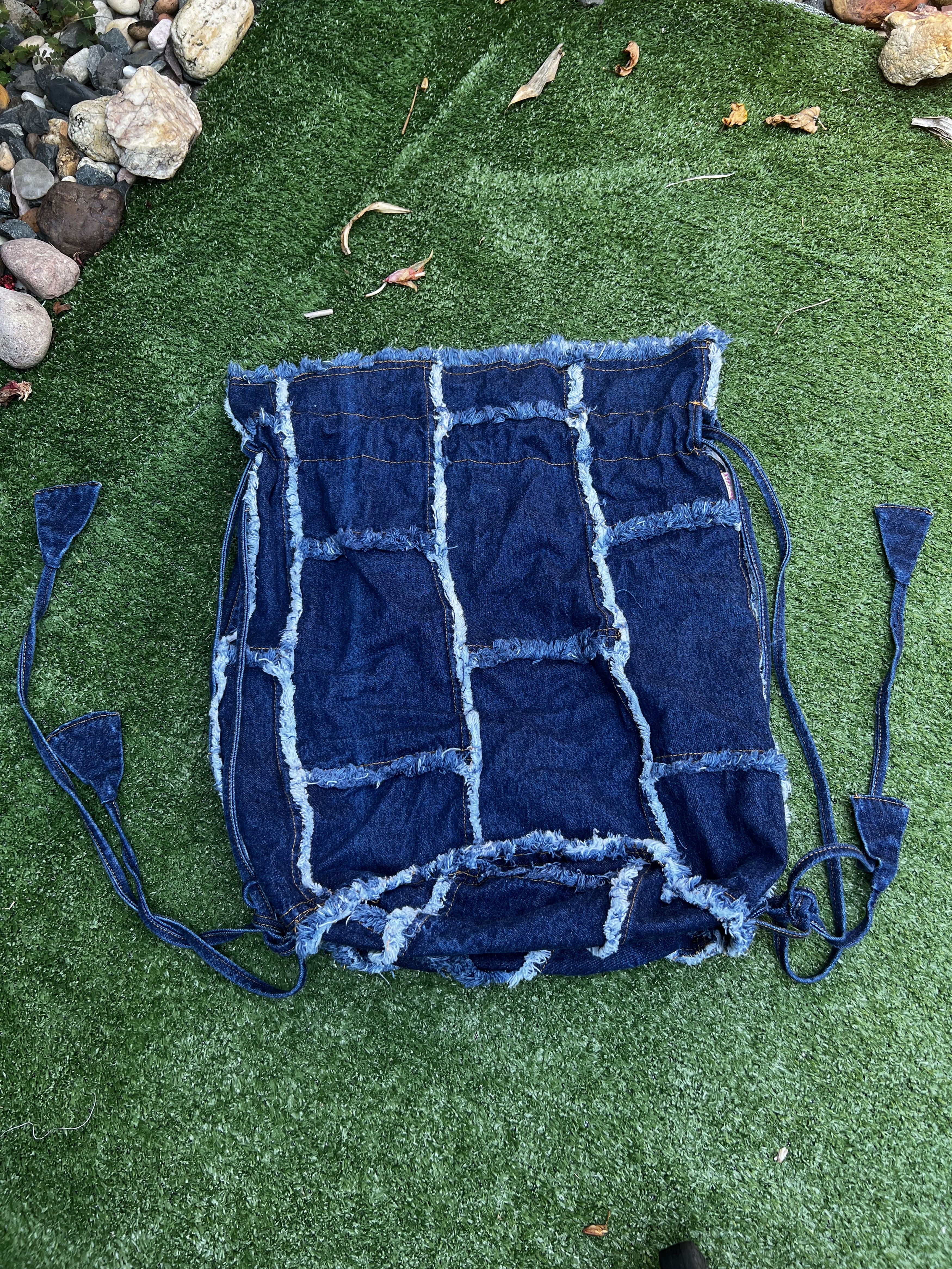 Japanese Brand Third wave of Panther Patchwork Fur Denim Bagpack Size ONE SIZE - 6 Thumbnail