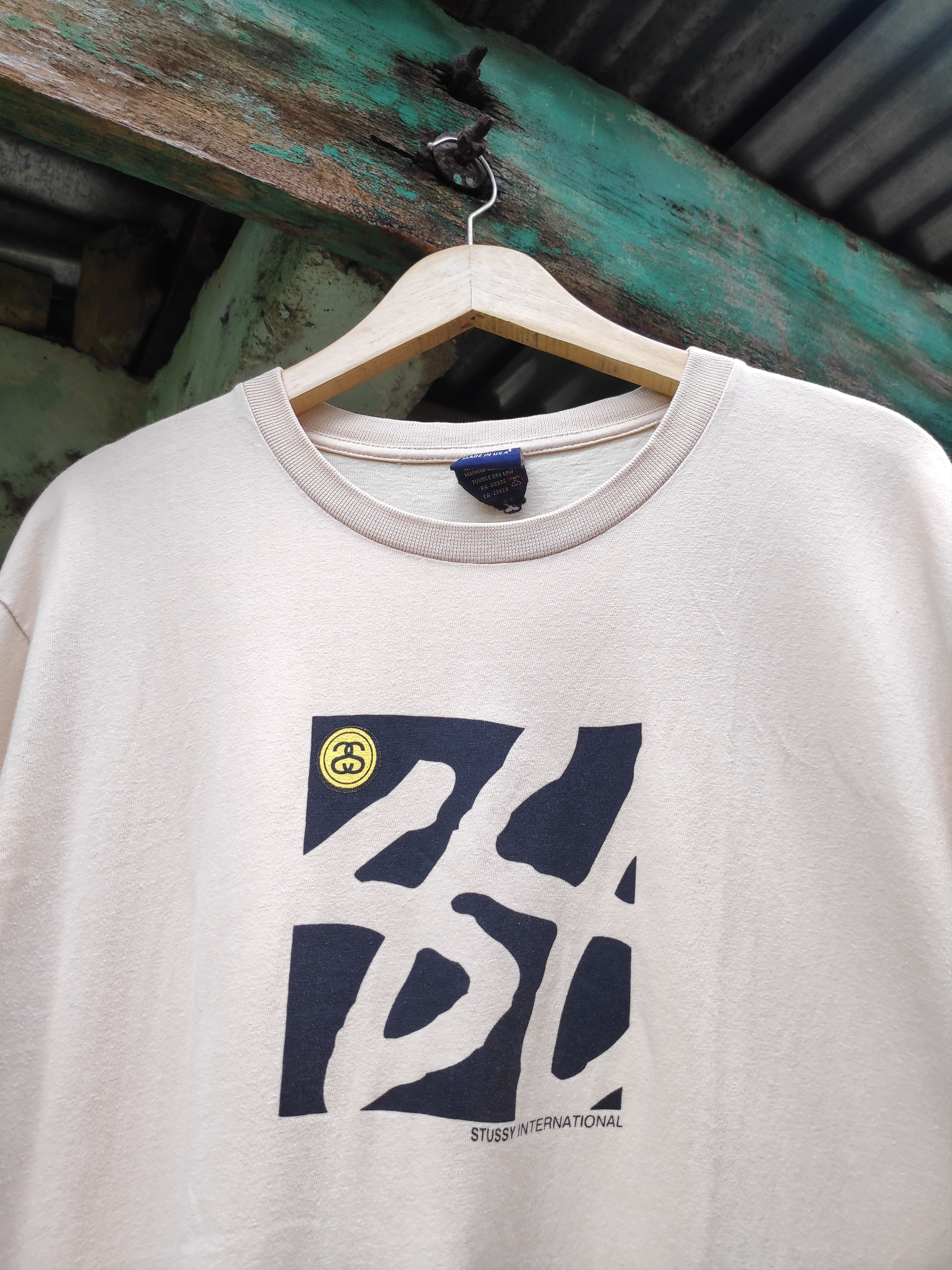 Stussy × Vintage 1990s Stussy SS International Vintage Tee Big Logo T Shirt Size US XL / EU 56 / 4 - 2 Thumbnail