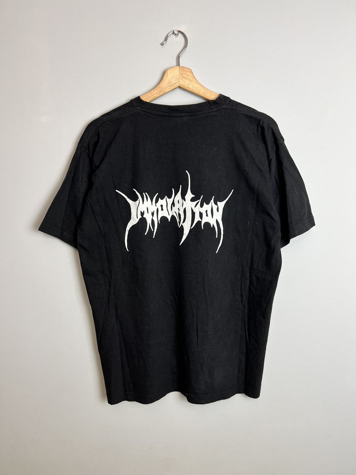 Band Tees Rare 90s Vintage Immolation Logo Metal Band Tshirt Grail Size US L / EU 52-54 / 3 - 2 Thumbnail