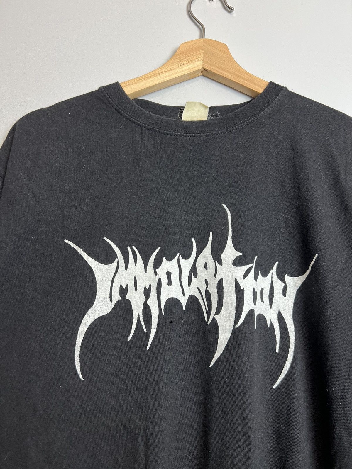 Band Tees Rare 90s Vintage Immolation Logo Metal Band Tshirt Grail Size US L / EU 52-54 / 3 - 3 Thumbnail