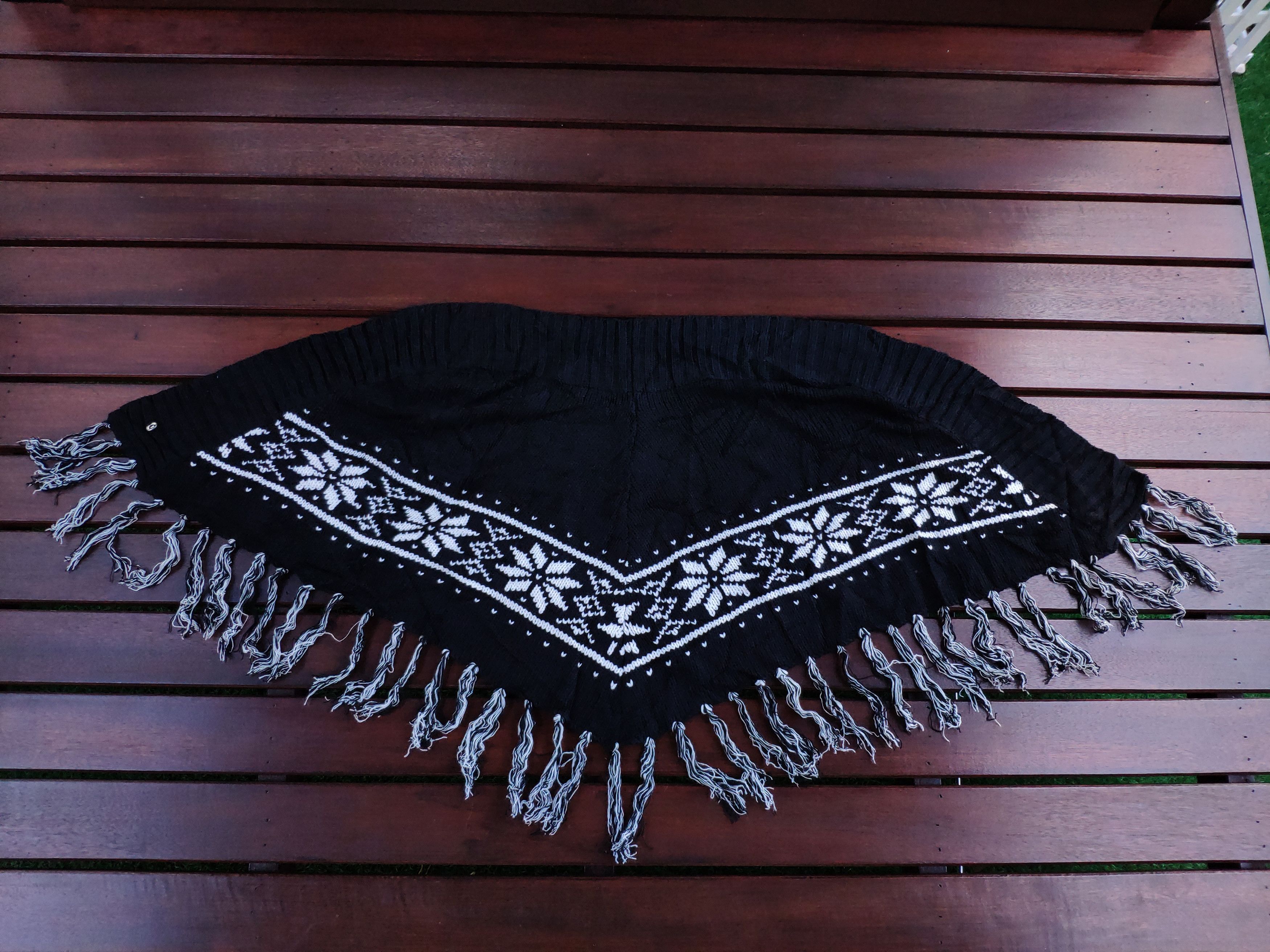 Japanese Brand × Native Steal 💥 Poncho Native Scarf Knit Wool Size ONE SIZE - 3 Thumbnail