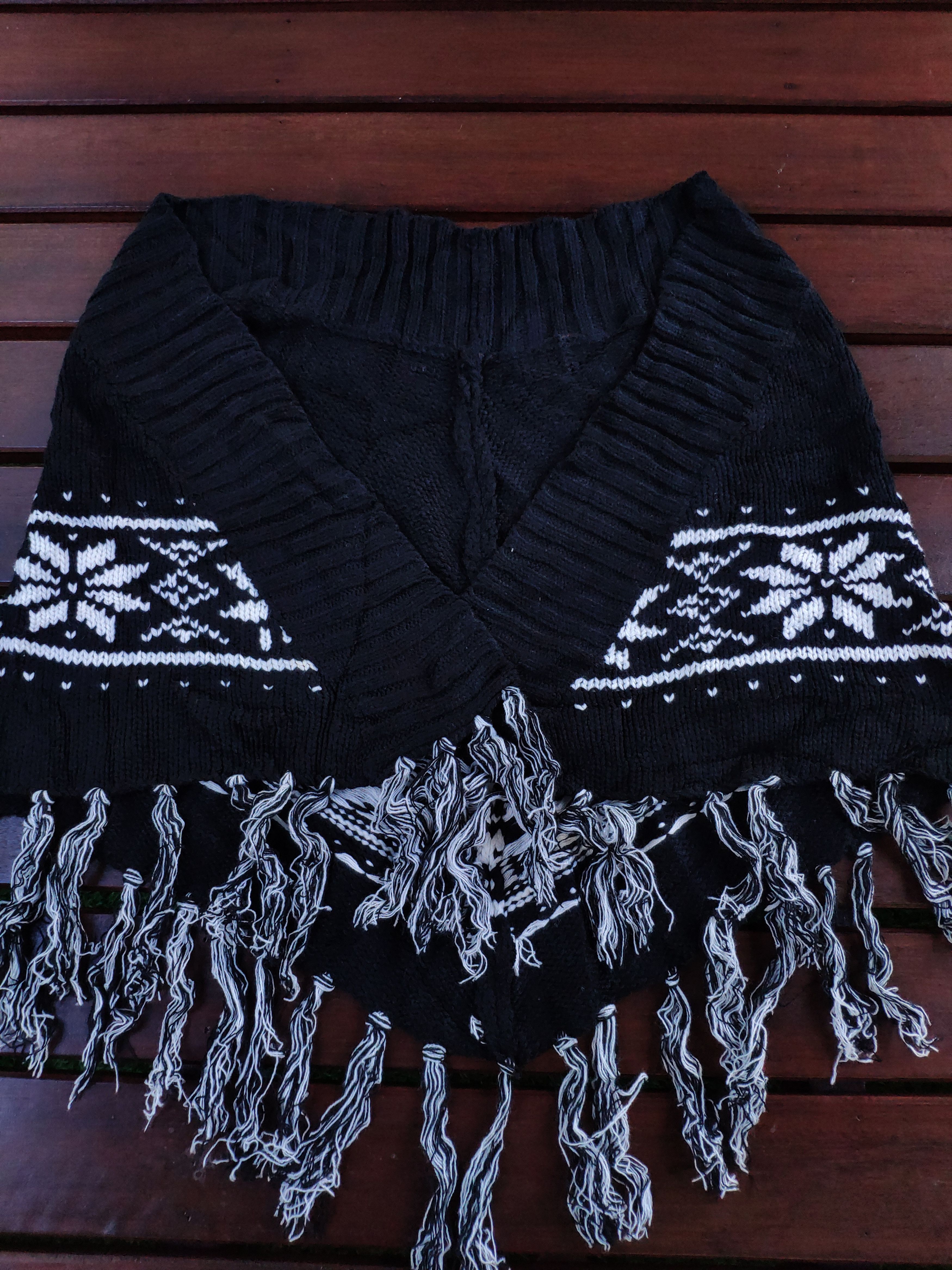 Japanese Brand × Native Steal 💥 Poncho Native Scarf Knit Wool Size ONE SIZE - 2 Thumbnail