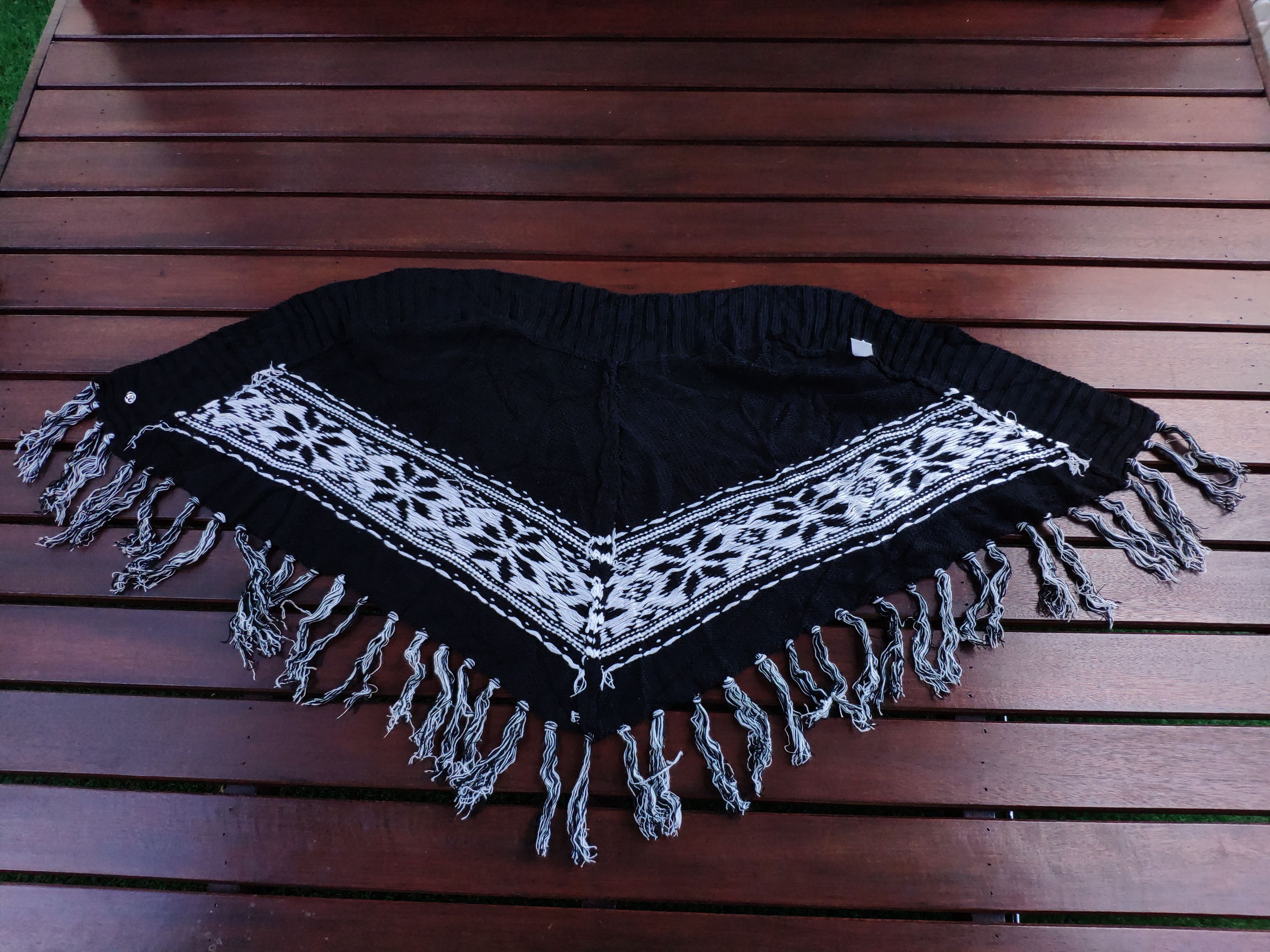 Japanese Brand × Native Steal 💥 Poncho Native Scarf Knit Wool Size ONE SIZE - 4 Thumbnail