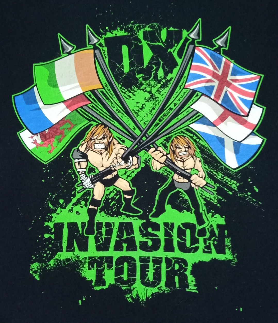 Band Tees × Vintage × WWE Vintage WWE DX : Invasion Tour 2009 T-shirt Size US L / EU 52-54 / 3 - 5 Thumbnail