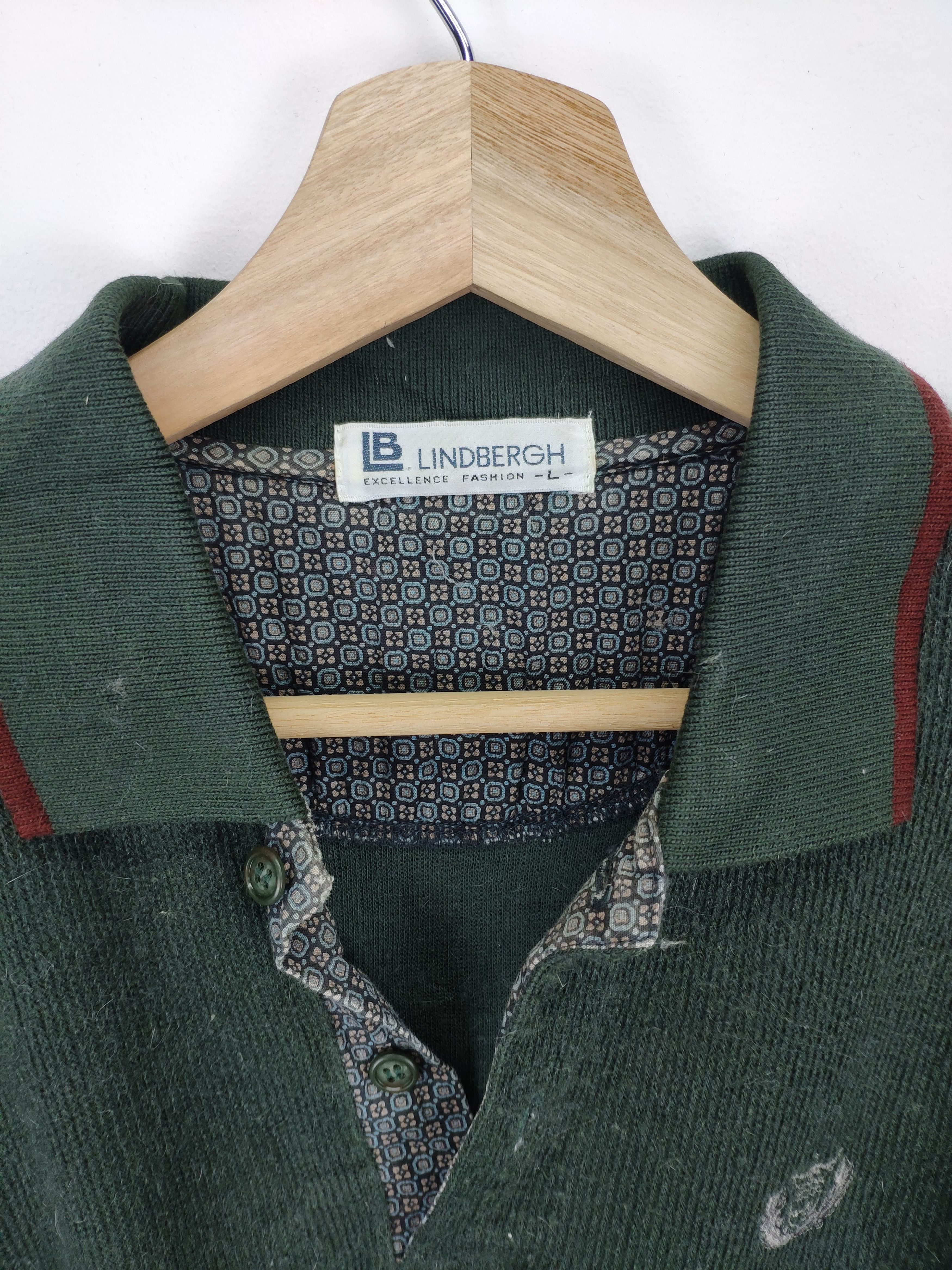 Japanese Brand × Vintage Vintage Wool Polo Shirt Long Sleeve by Lindberg Size US M / EU 48-50 / 2 - 9 Thumbnail