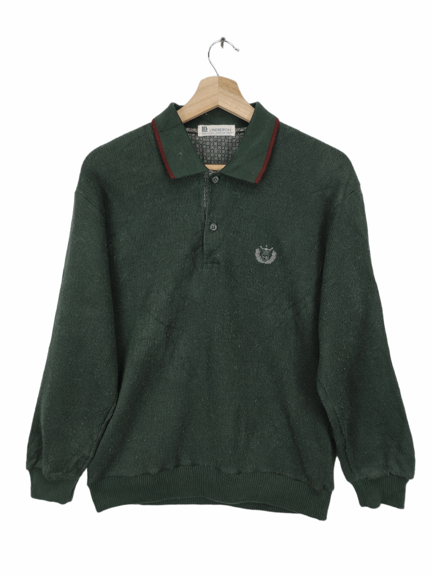Japanese Brand × Vintage Vintage Wool Polo Shirt Long Sleeve by Lindberg Size US M / EU 48-50 / 2 - 1 Thumbnail