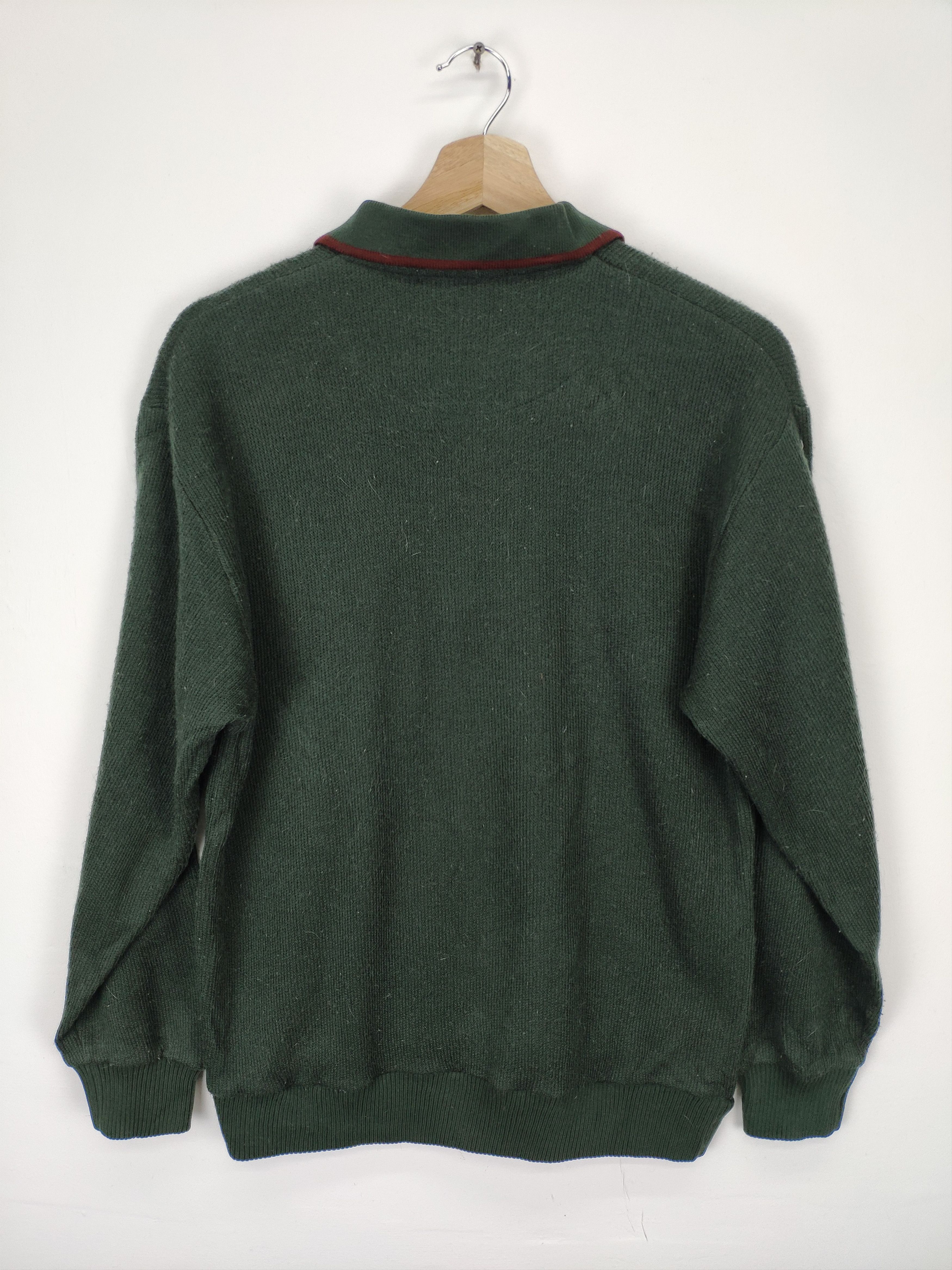 Japanese Brand × Vintage Vintage Wool Polo Shirt Long Sleeve by Lindberg Size US M / EU 48-50 / 2 - 12 Thumbnail