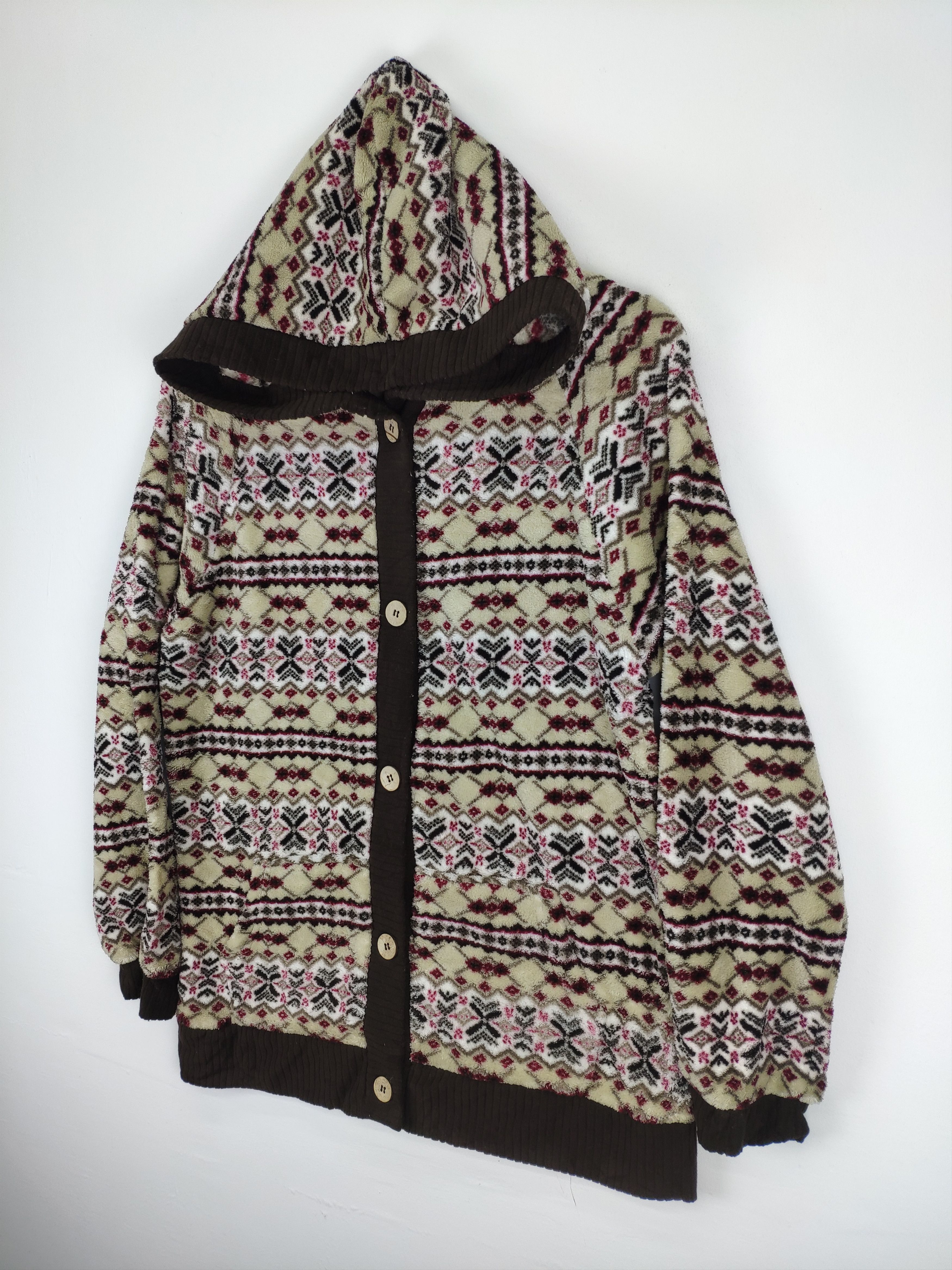 Japanese Brand × Native Fleece Cardigan Hoodie Native Style by SOSPITA Size M / US 6-8 / IT 42-44 - 2 Thumbnail